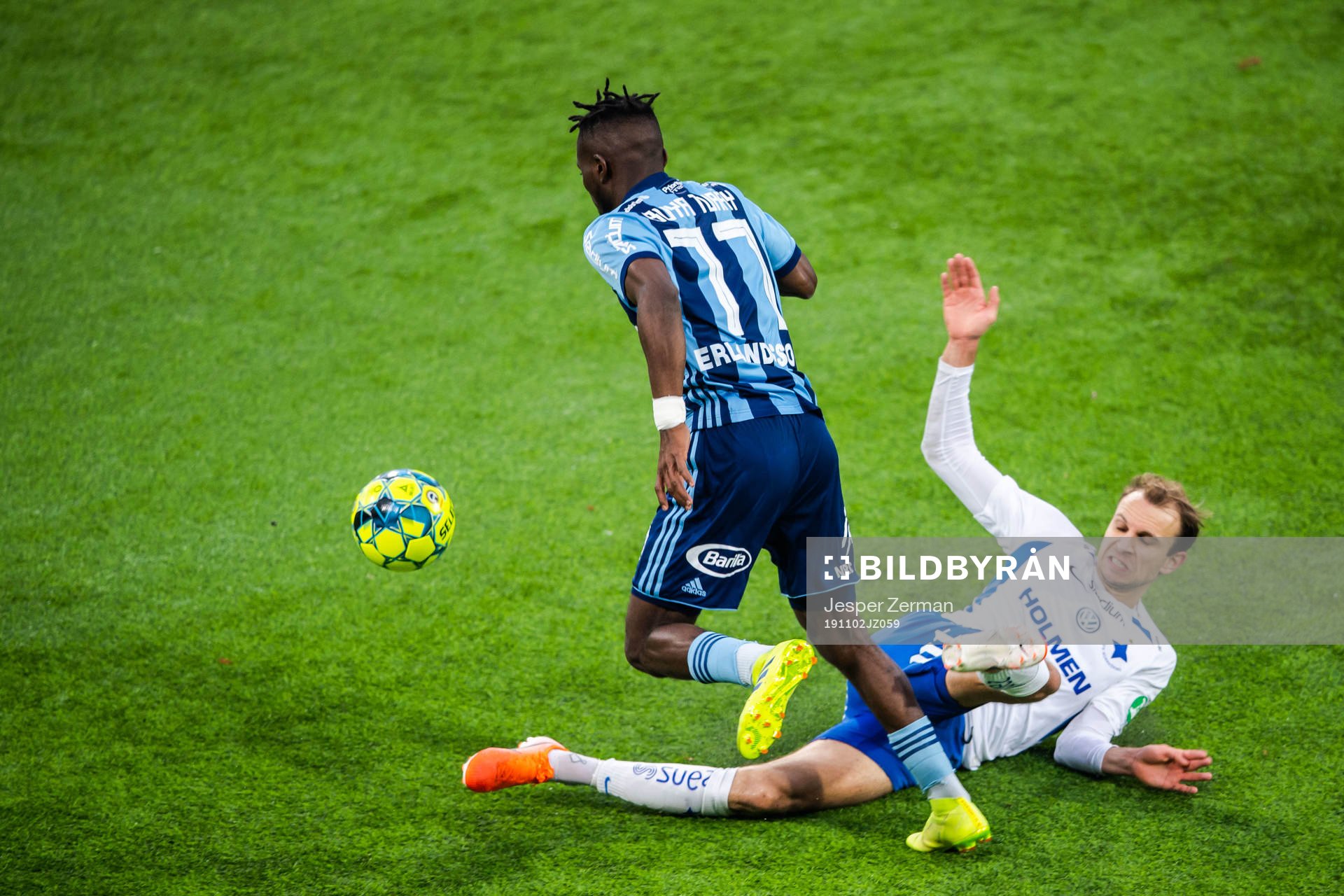 Djurgårdens Mohamed Buya Turay och IFK Norrköpings Lars