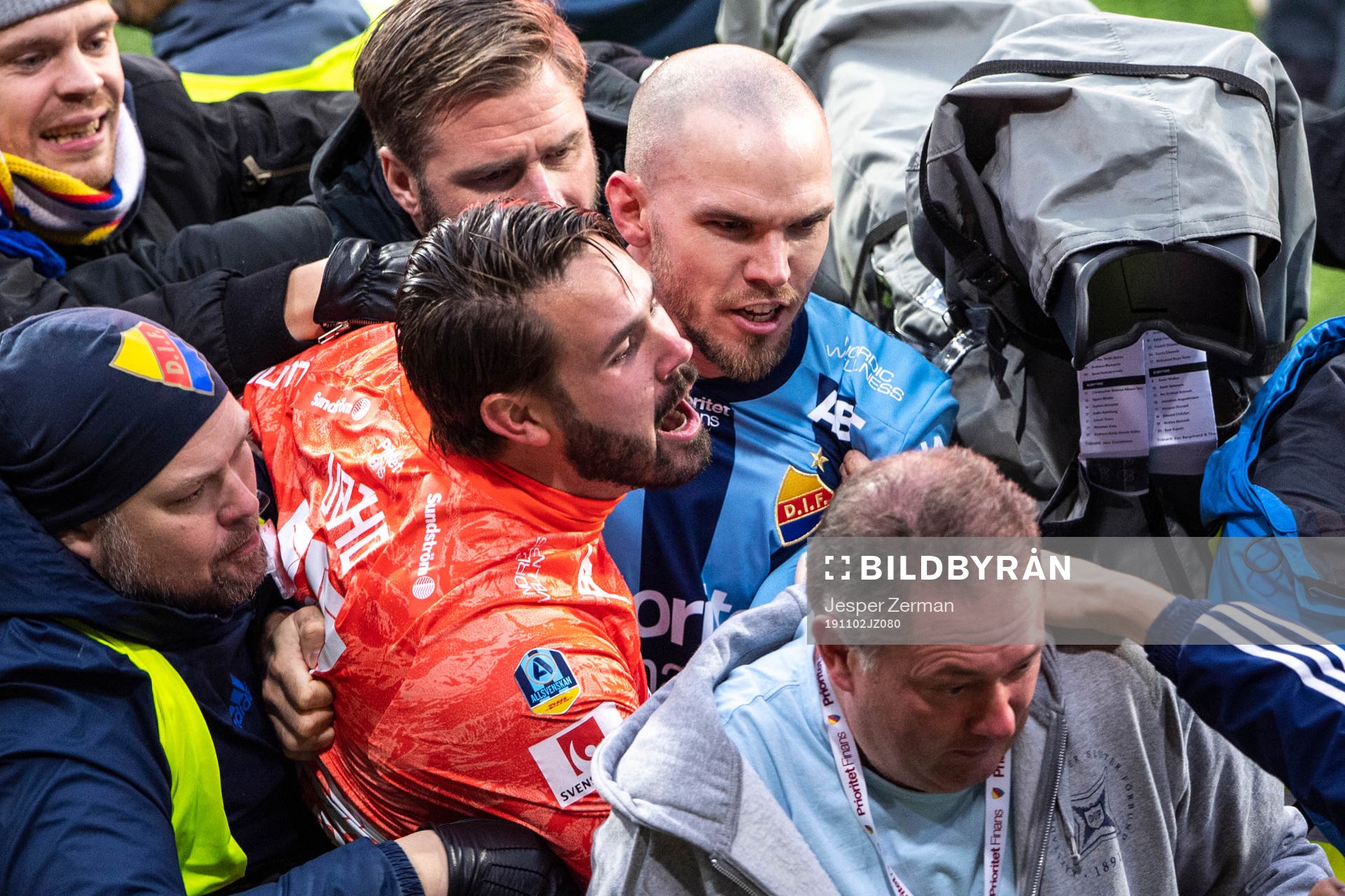 Djurgårdens målvakt Tommi Vaiho och Marcus Danielson