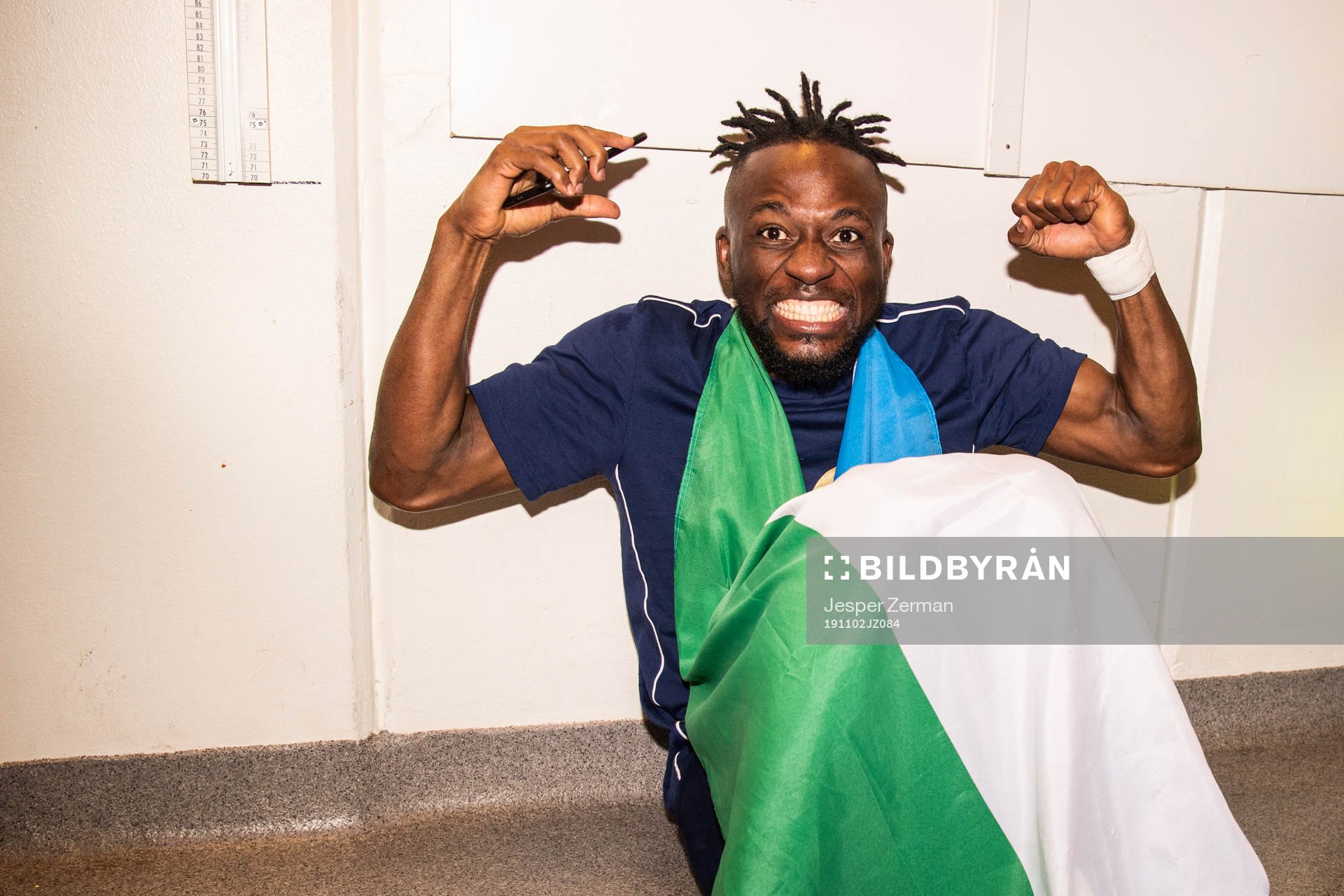 Djurgårdens Mohamed Buya Turay jublar