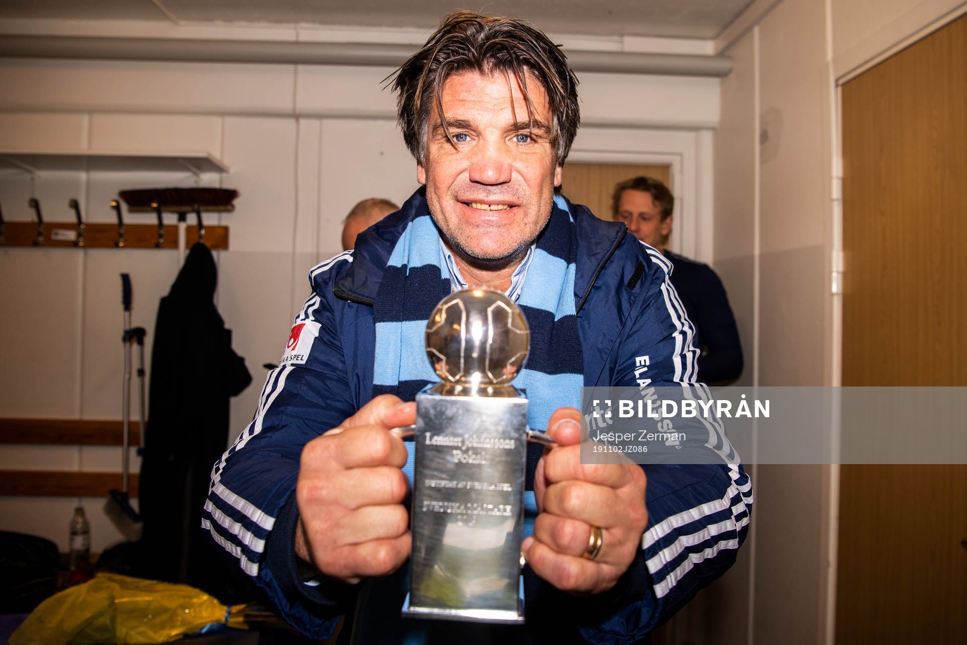 Djurgårdens sportchef Bosse Andersson jublar
