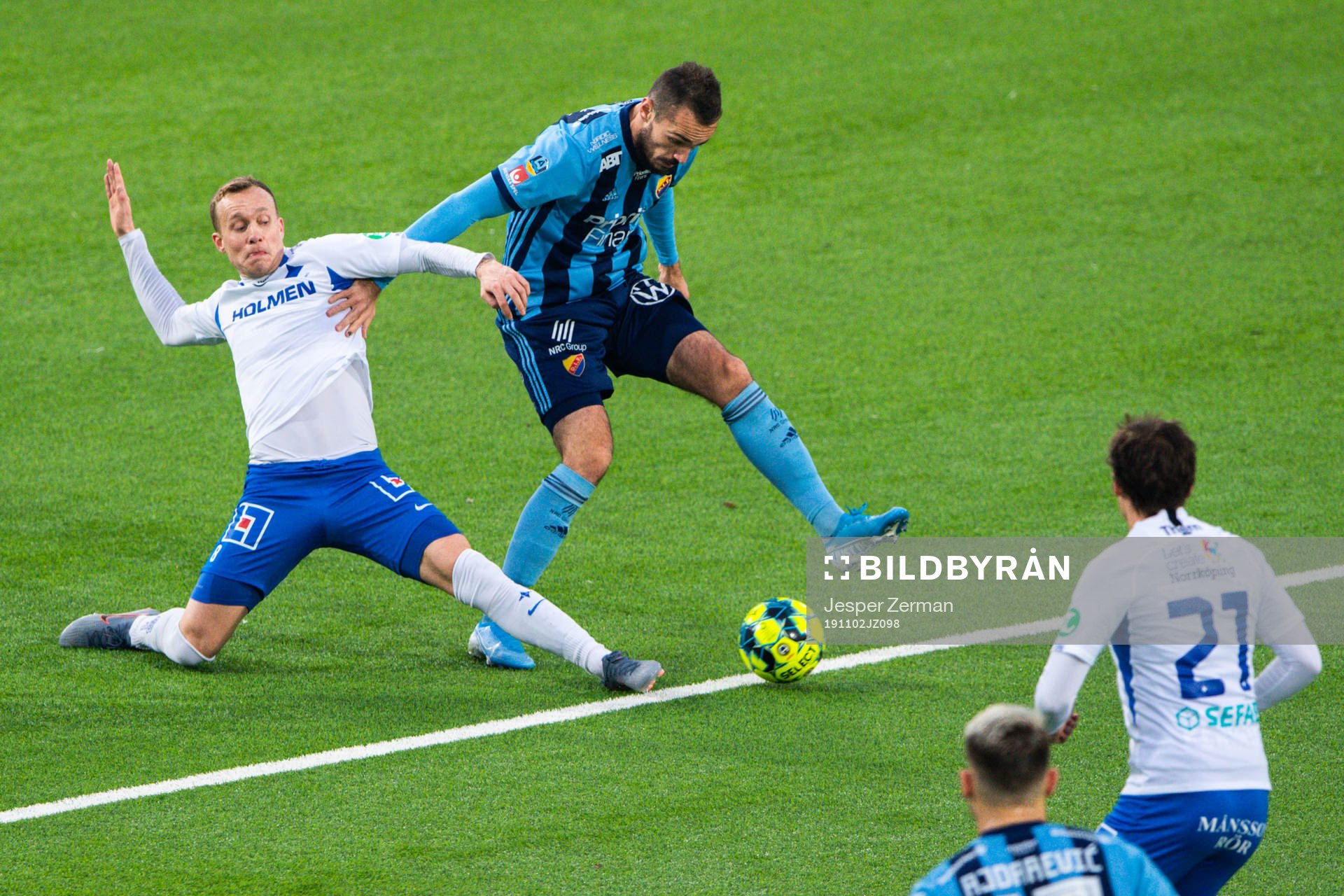 IFK Norrköpings Gudmundur Thórarinsson och Djurgårdens