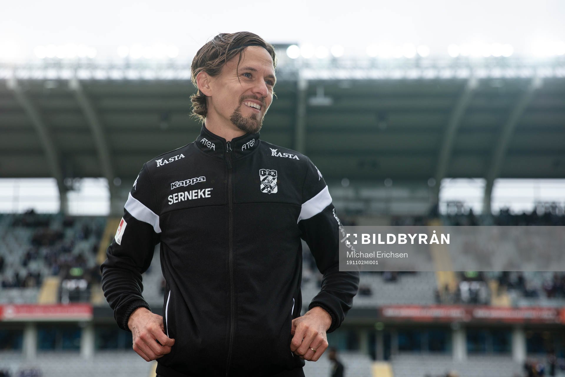 IFK Göteborgs Lasse Vibe innan fotbollsmatchen i