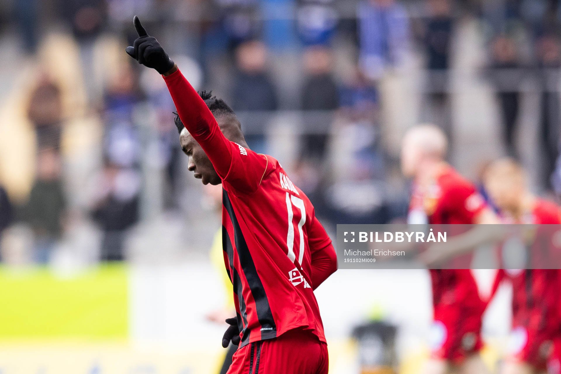 Östersunds Jordan Attah Kadiri jublar