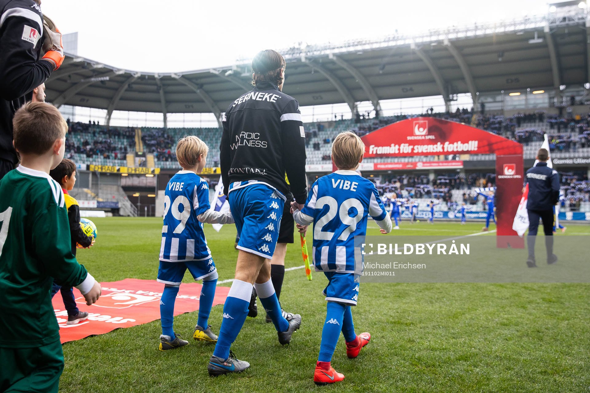 IFK Göteborgs Lasse Vibe med sina söner innan