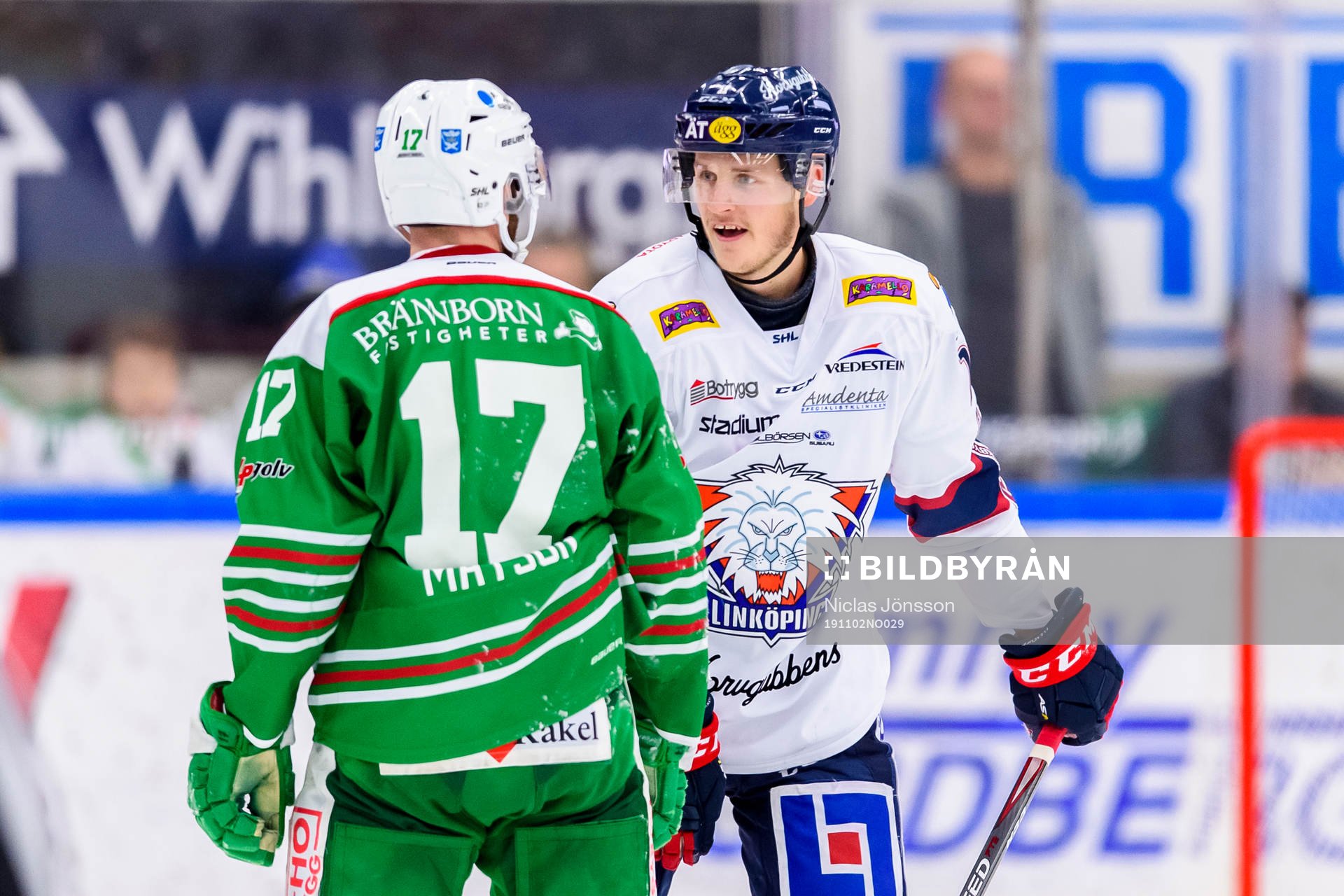 Rögles Taylor Matson  och Linköpings Henrik Törnqvist i