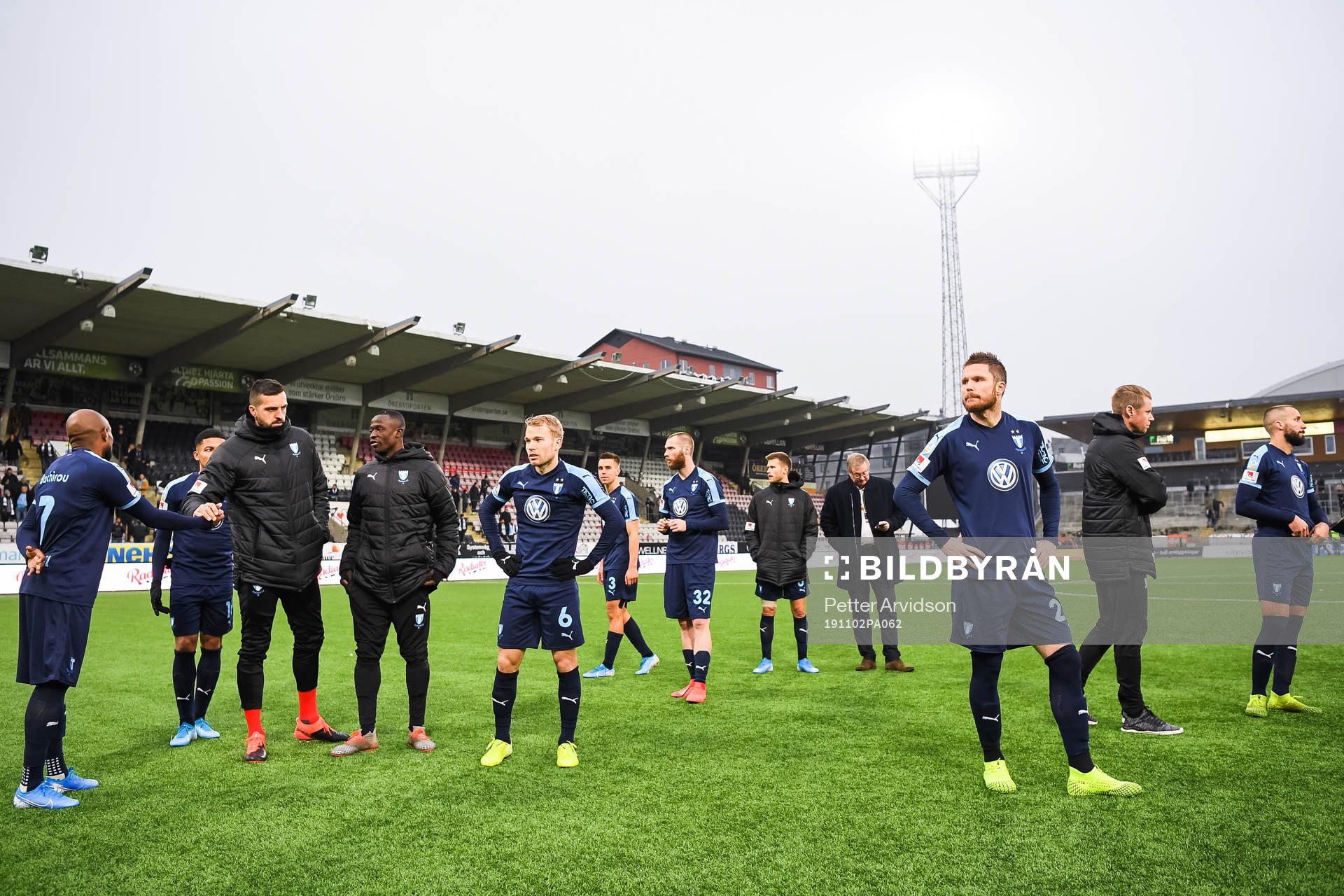 Malmö FFs Fouad Bachirou, Oscar Lewicki och Lasse Nielsen