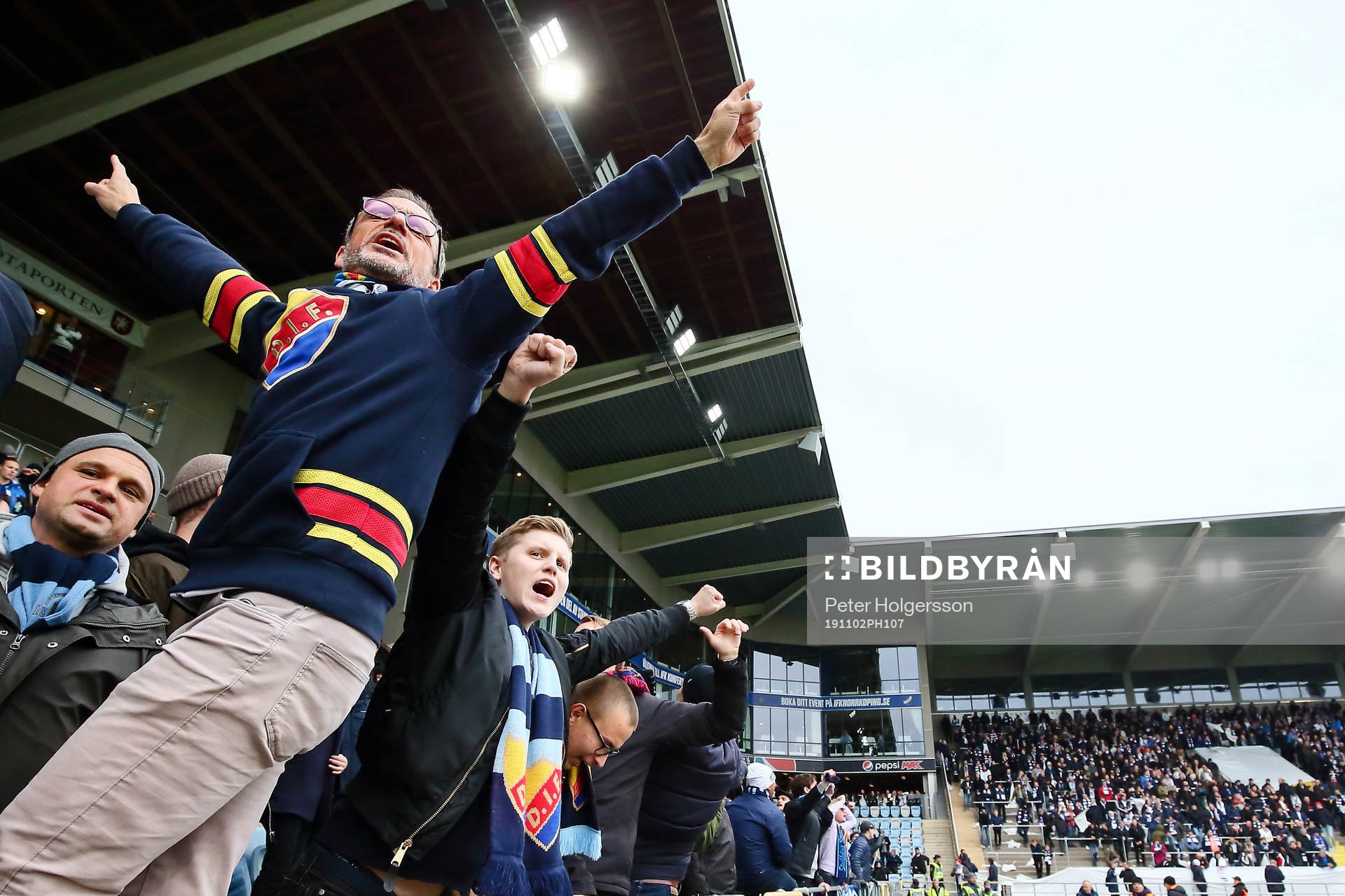 Djurgårdens supporters jublar