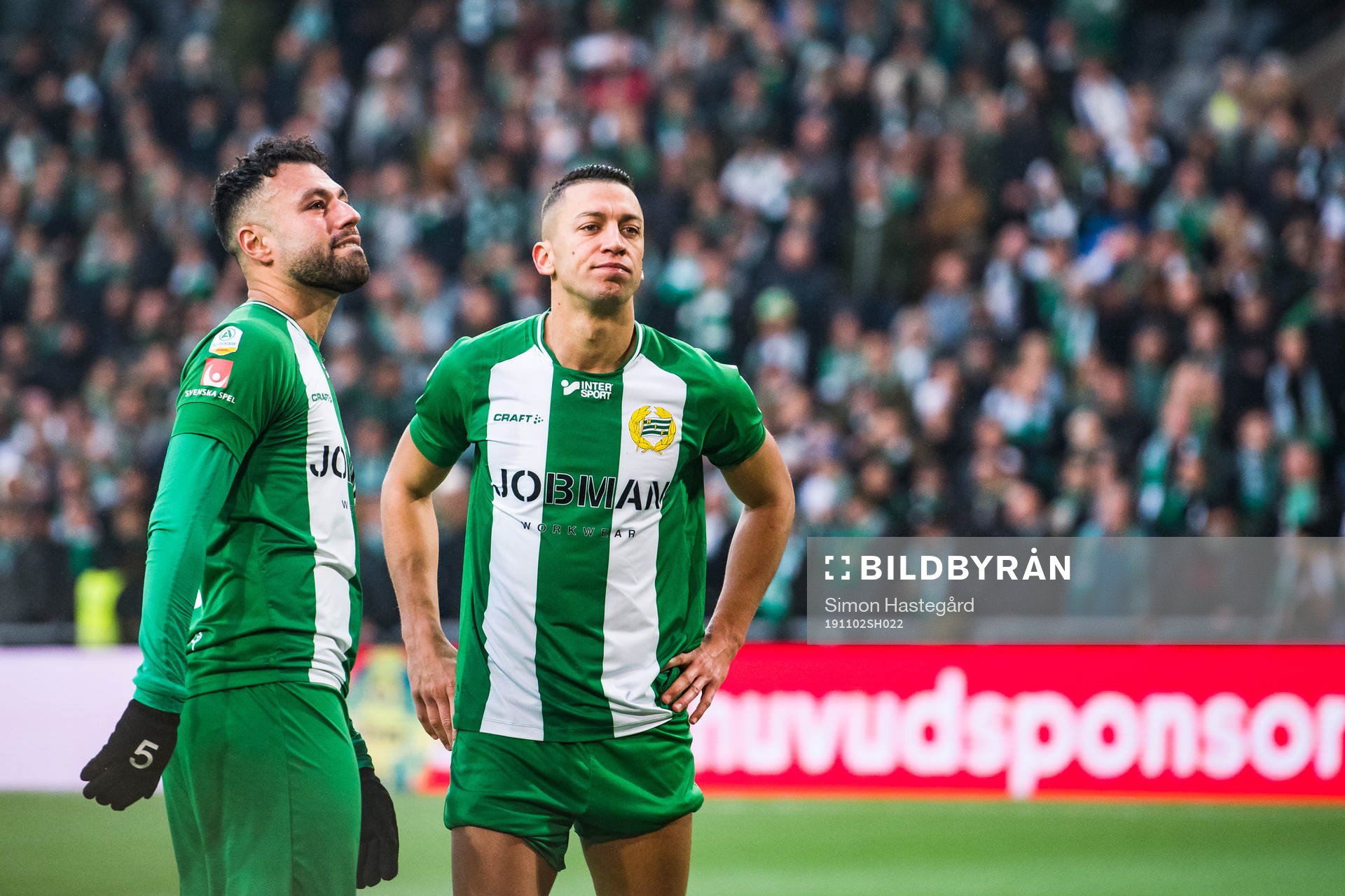 Hammarbys Imad Khalili och Nikola Djurdjic deppar