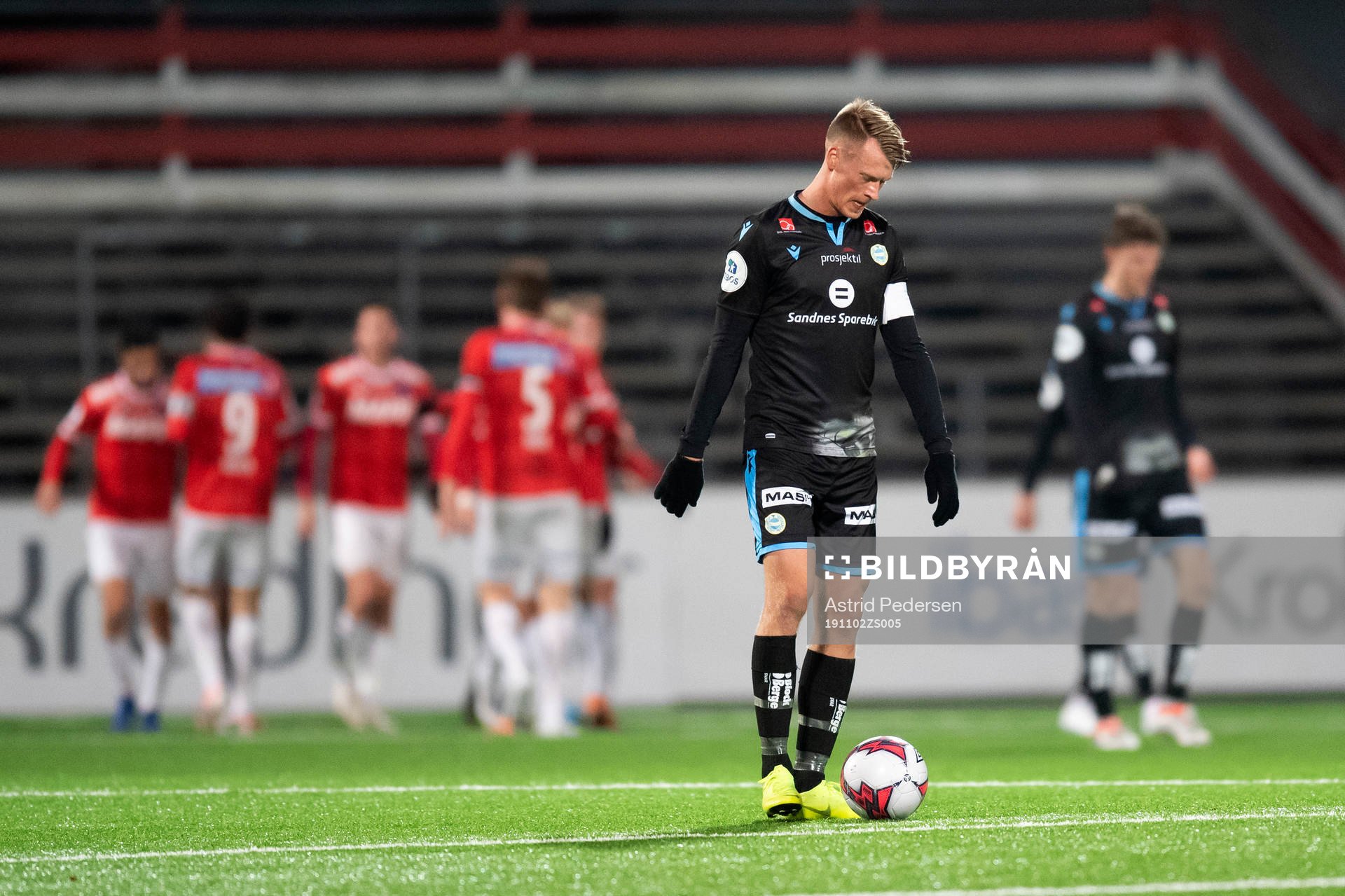 Kent Håvard Eriksen of Sandnes Ulf looks dejected after 1-1 during the OBOS-ligaen football match between Kongsvinger and Sandnes Ulf on November 2, 2019 in Kongsvinger.