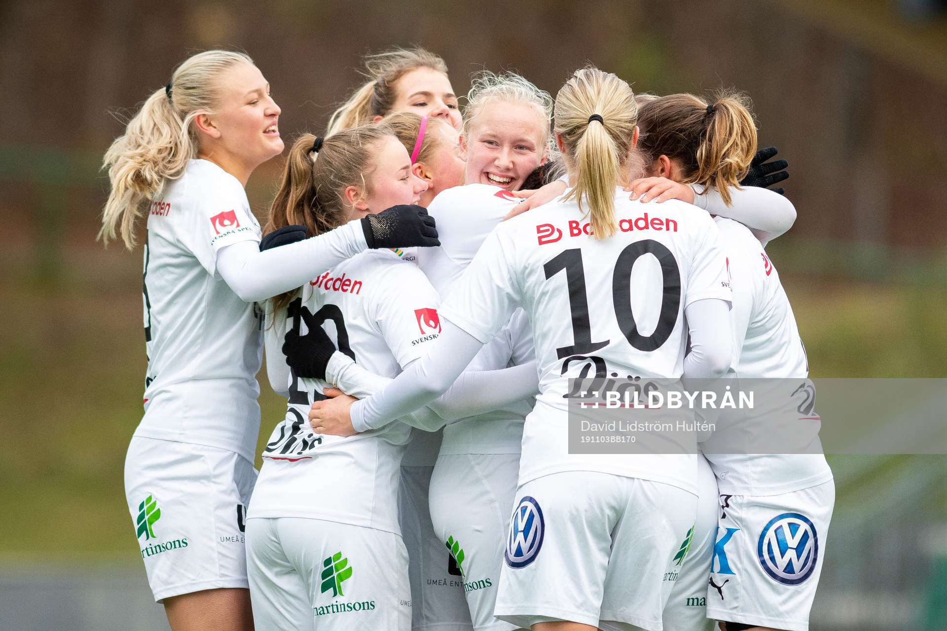 Umeås spelare jublar