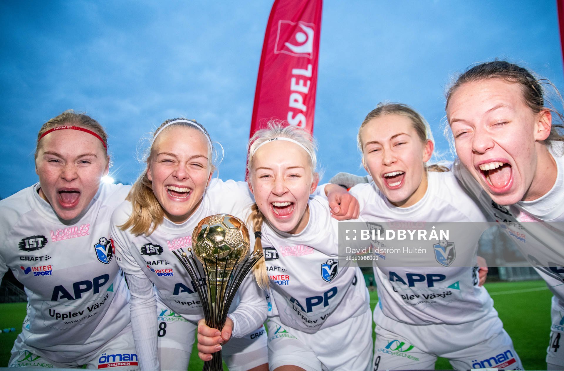 Växjös spelare jublar