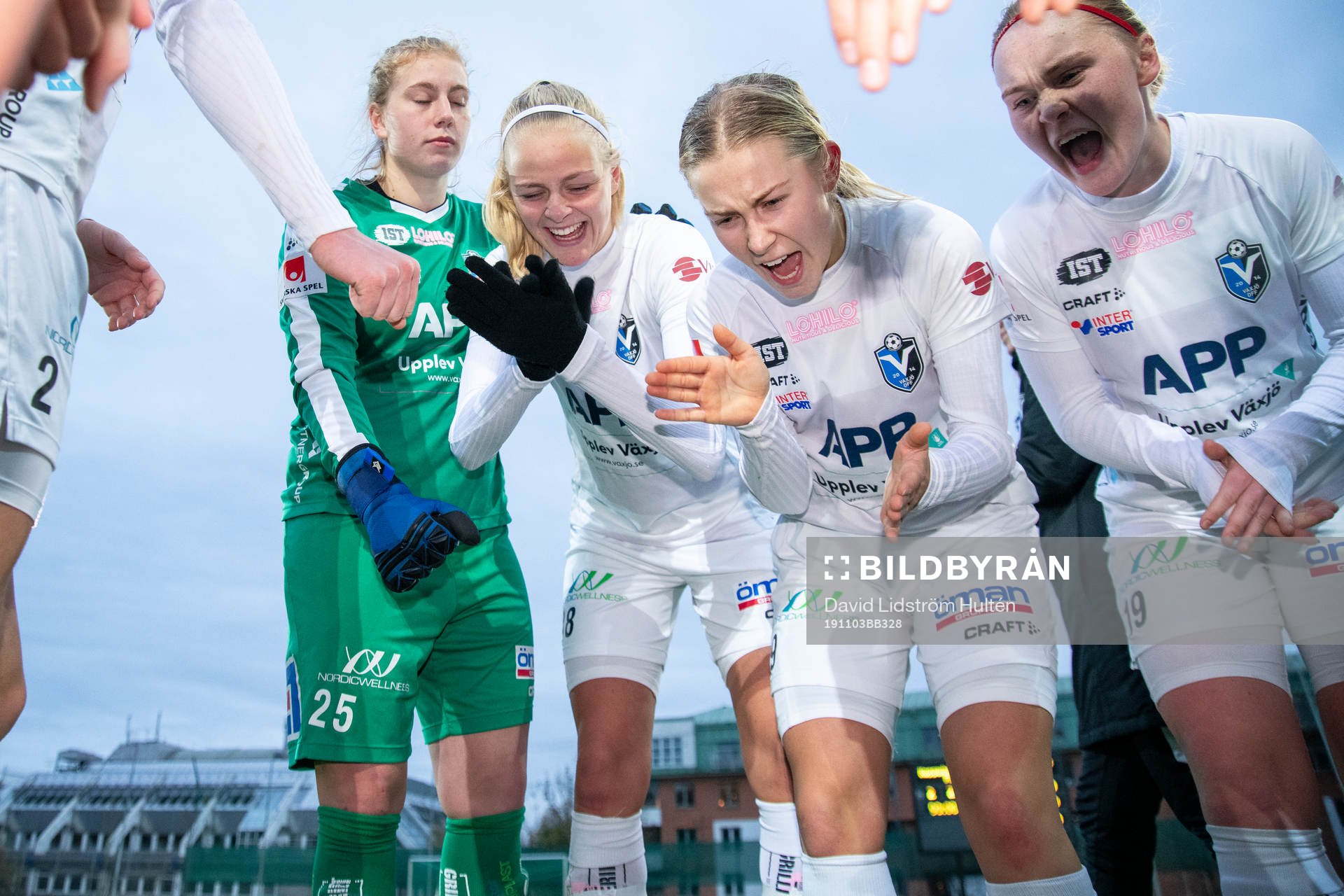 Växjös spelare jublar