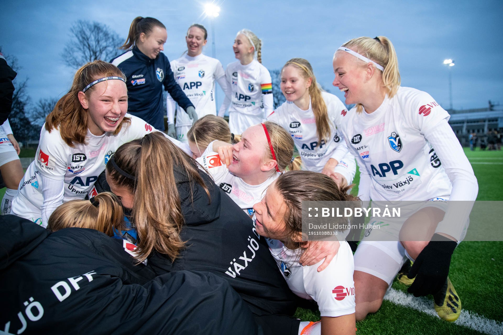 Växjös spelare jublar