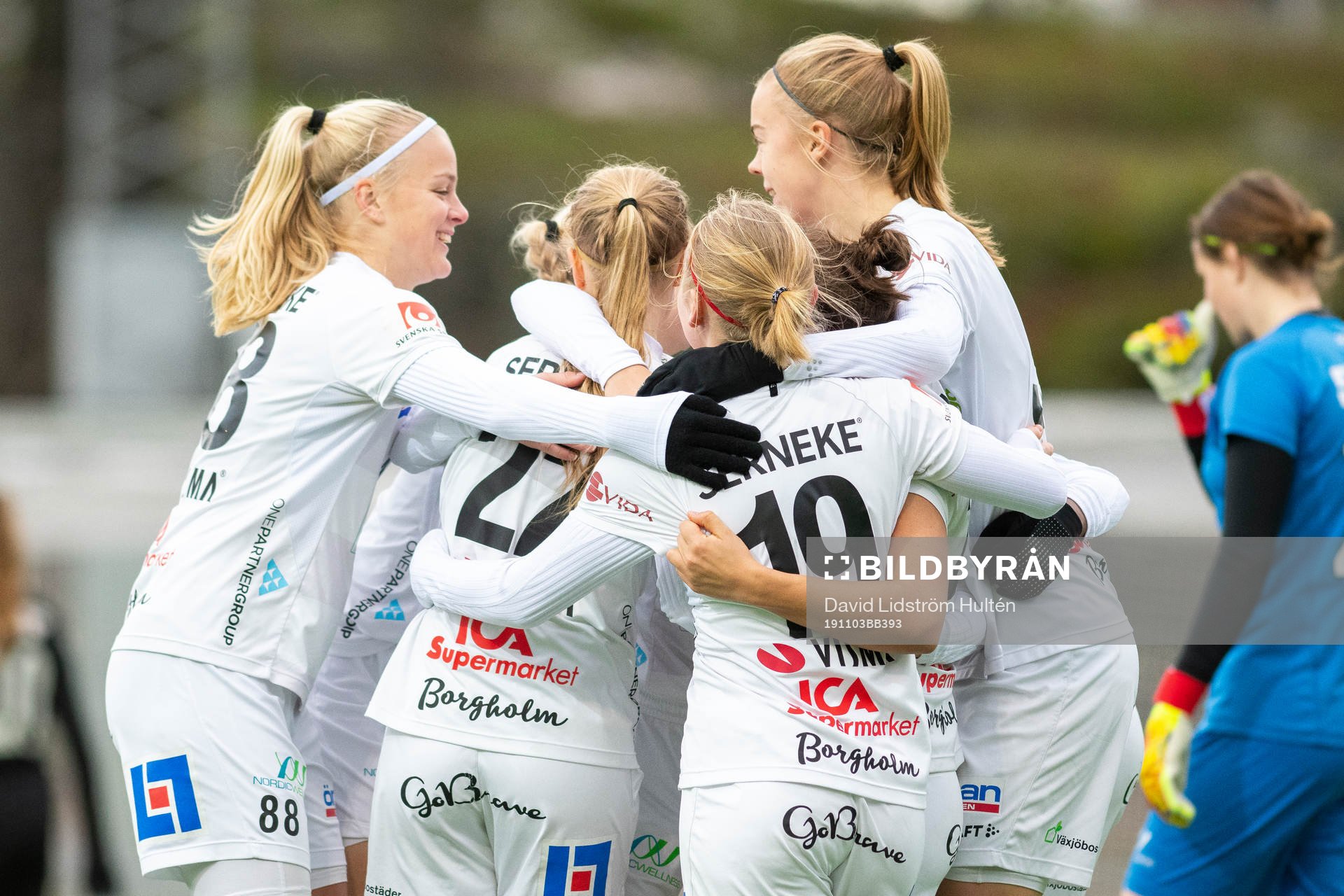 Växjös spelare jublar