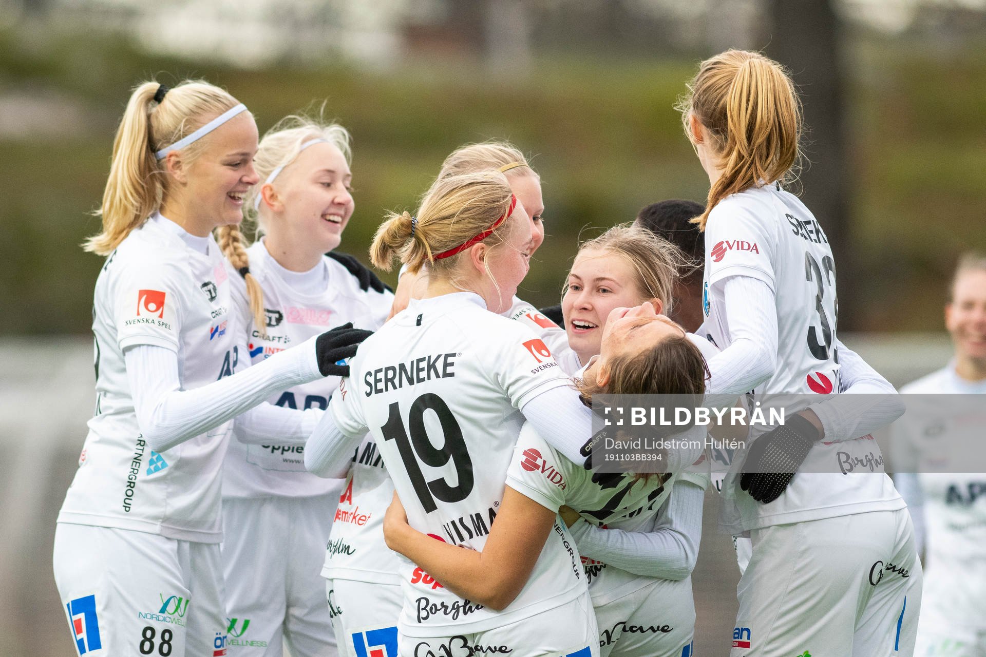 Växjös spelare jublar