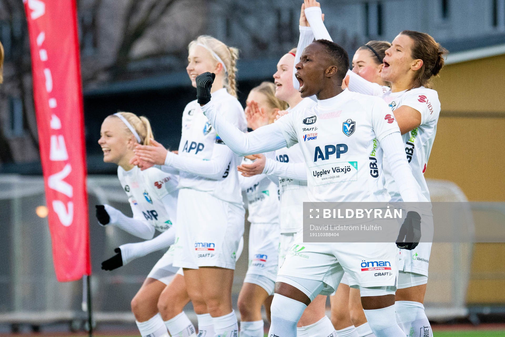 Växjös spelare jublar