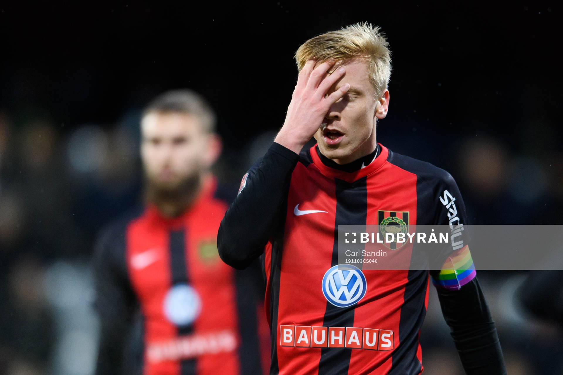 Brommapojkarnas Gustav Sandberg Magnusson deppar
