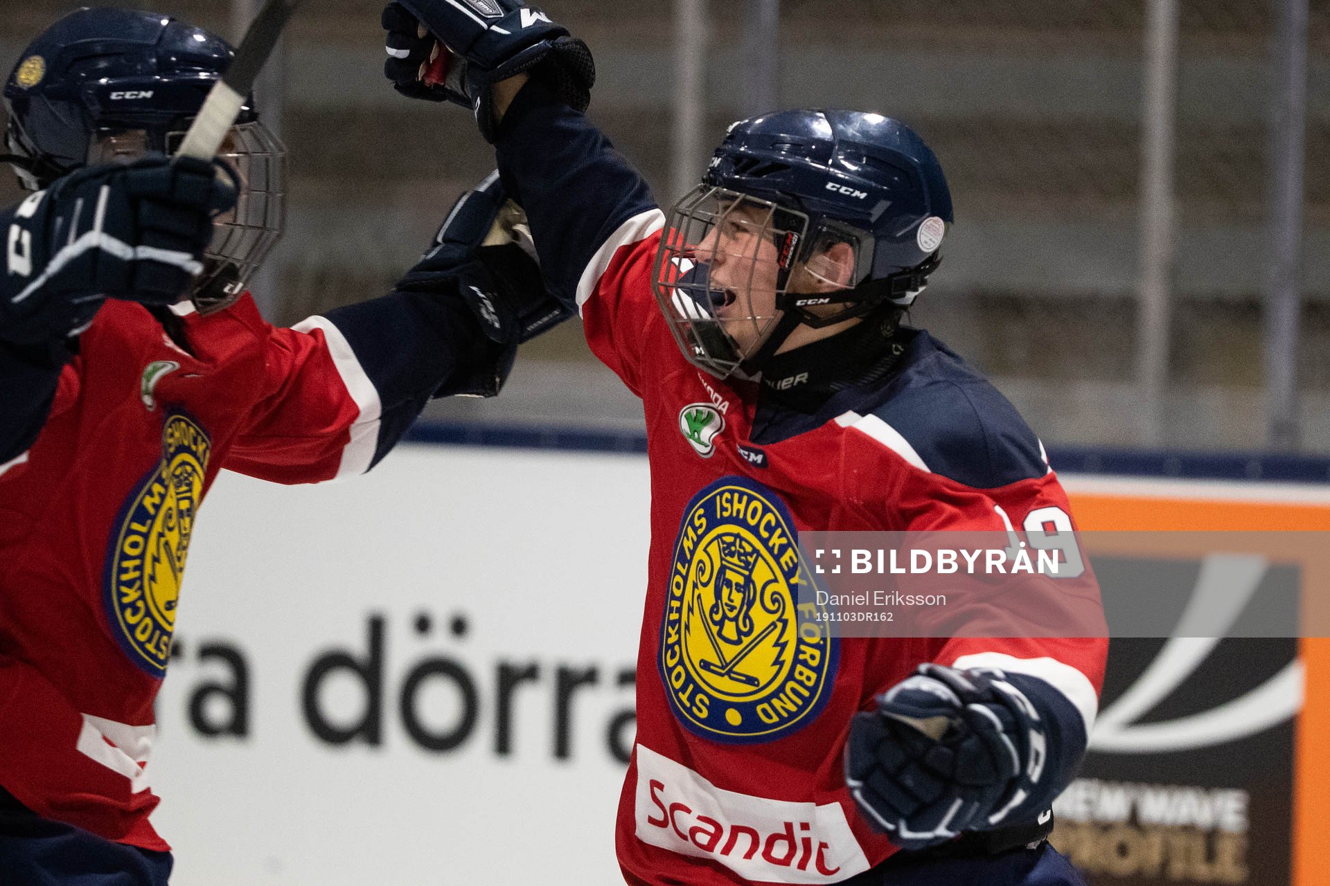 Stockholm Nords Hannes Hellberg jublar