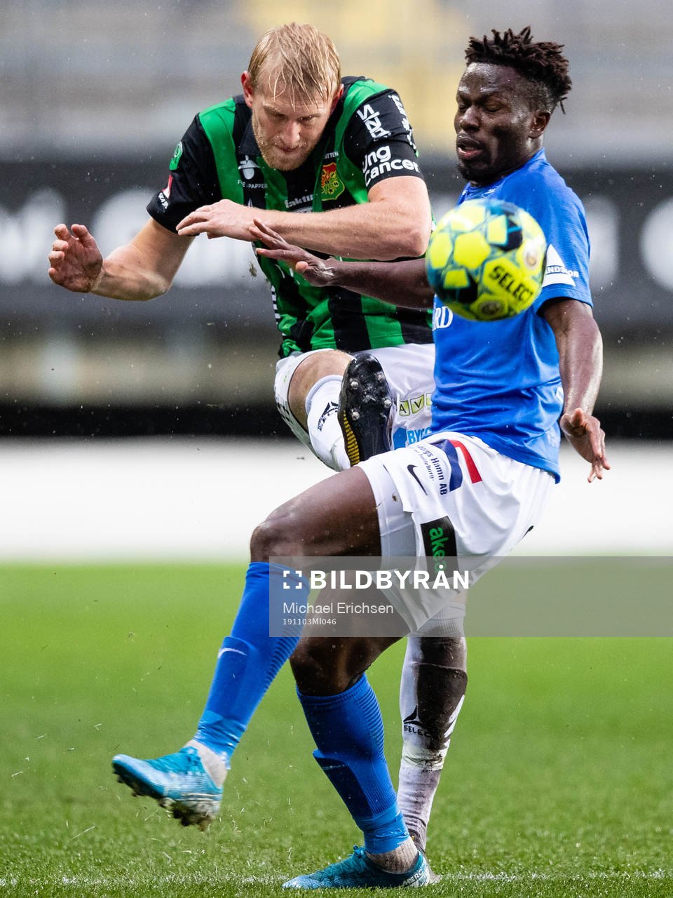 GAIS Carl Elfgren Nyström och Trelleborgs Abdul Fatawu