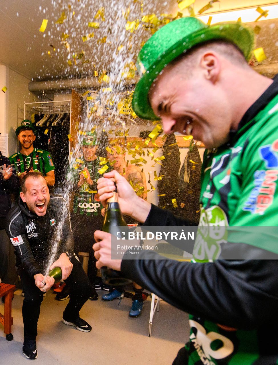Varbergs assisterande tränare Daniel Milovanovic och