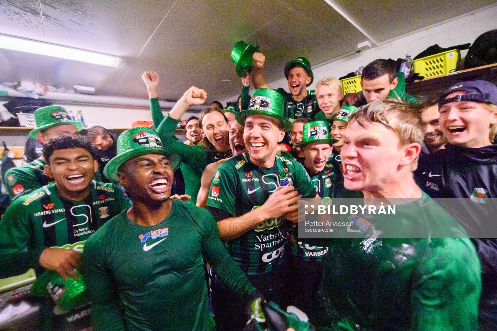 Varbergs Nahom Girmai Netabay, Sebastian Möller och Anton