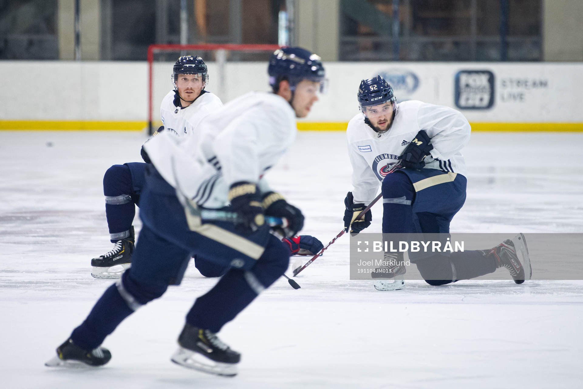 Gustav Nyquist and Emil Bemström of Columbus Blue Jackets