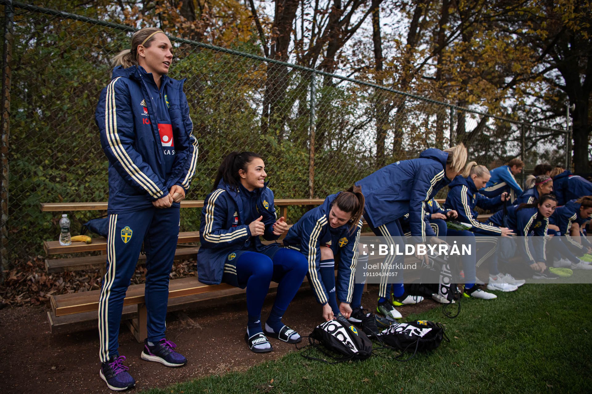 Jennifer Falk and Zecira Musovic of the Swedish women’s