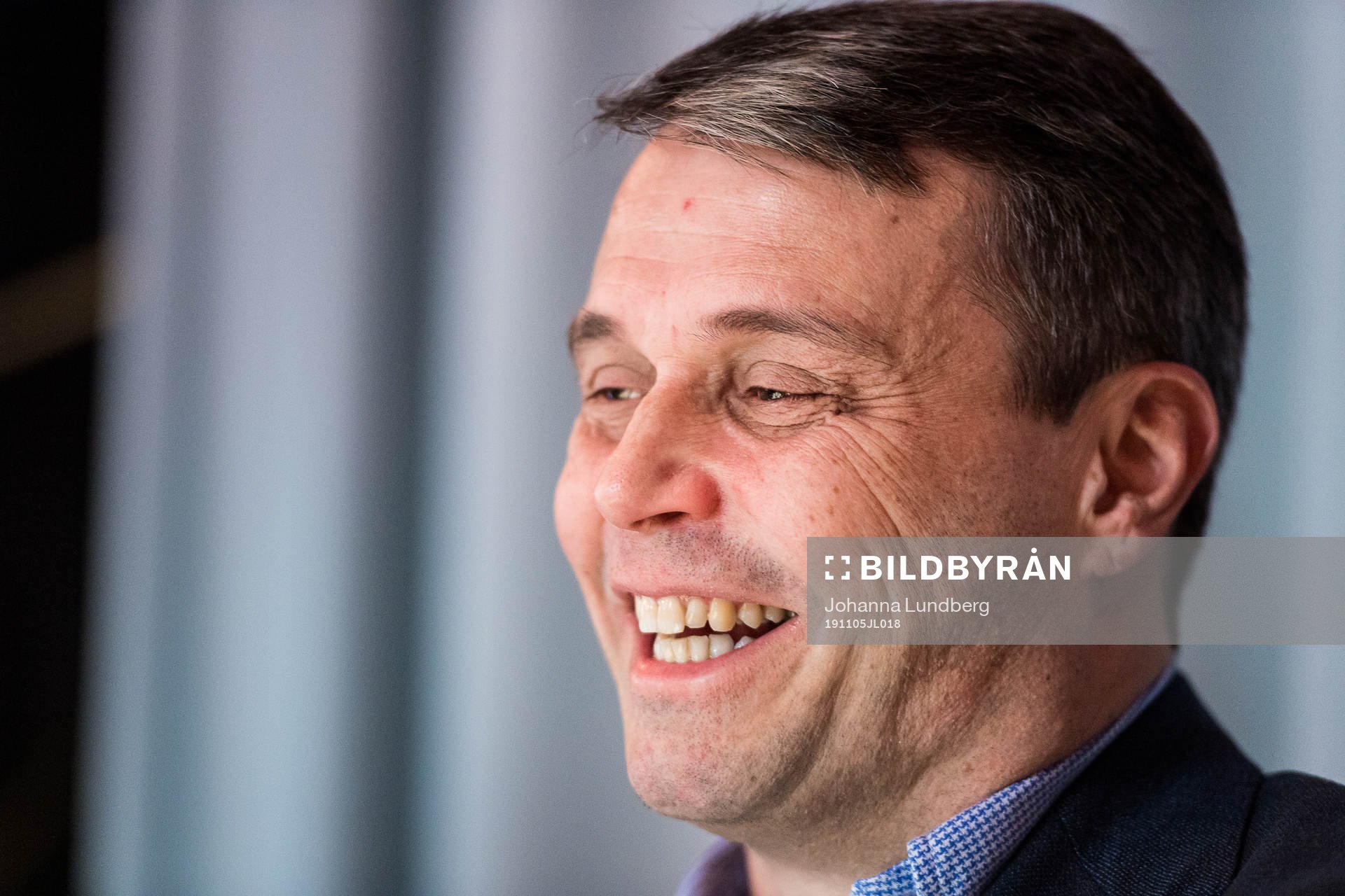 Östersunds tidigare ordförande Daniel Kindberg under en pressträff angående hans fängelsedom den 5 november 2019 i Stockholm.