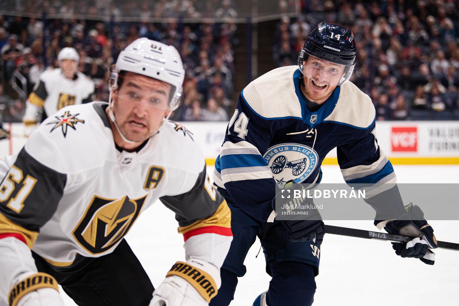 Vegas Mark Stone and Columbus Gustav Nyquist