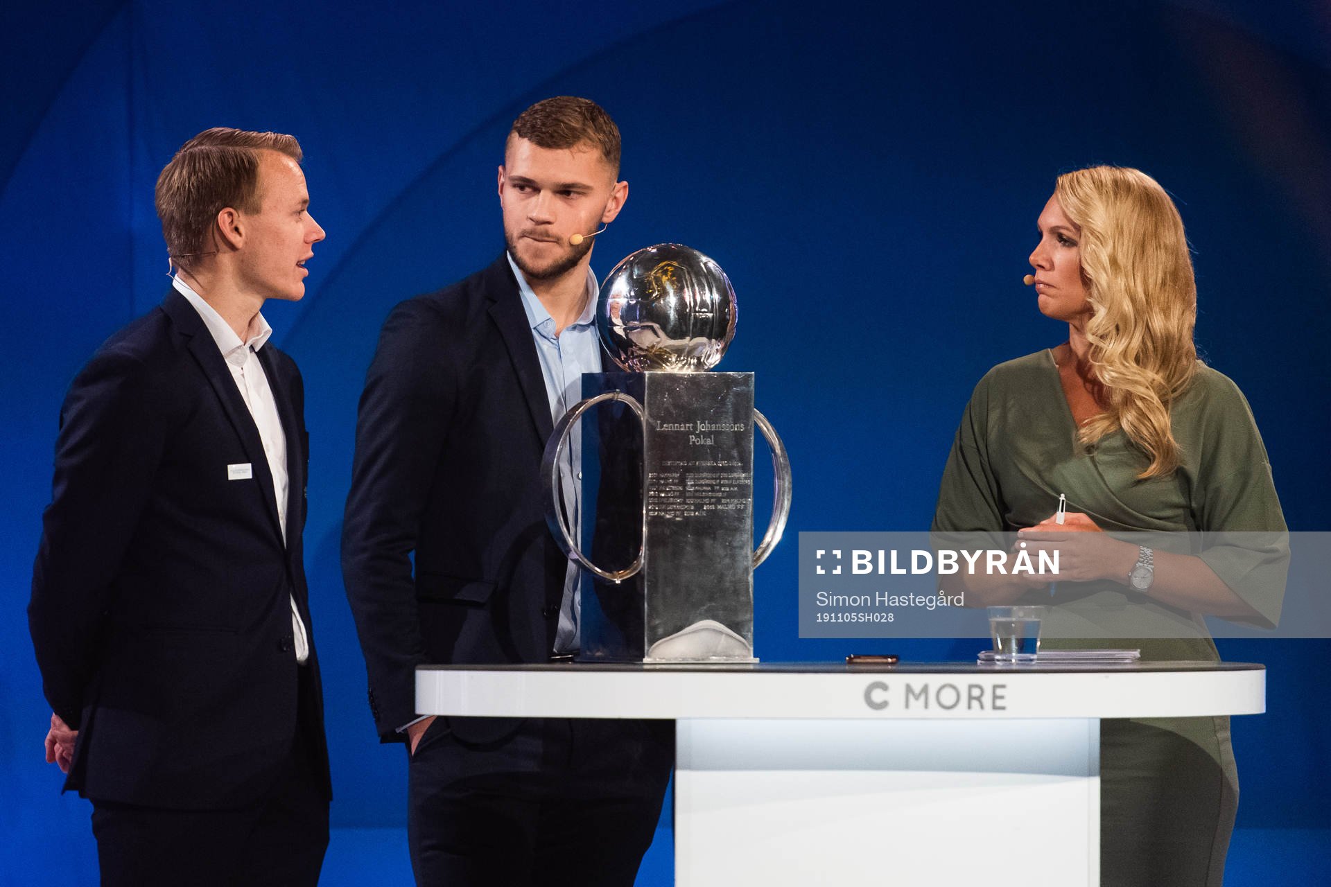 Djurgårdens Elliot Käck och Jesper Karlström med Lennart