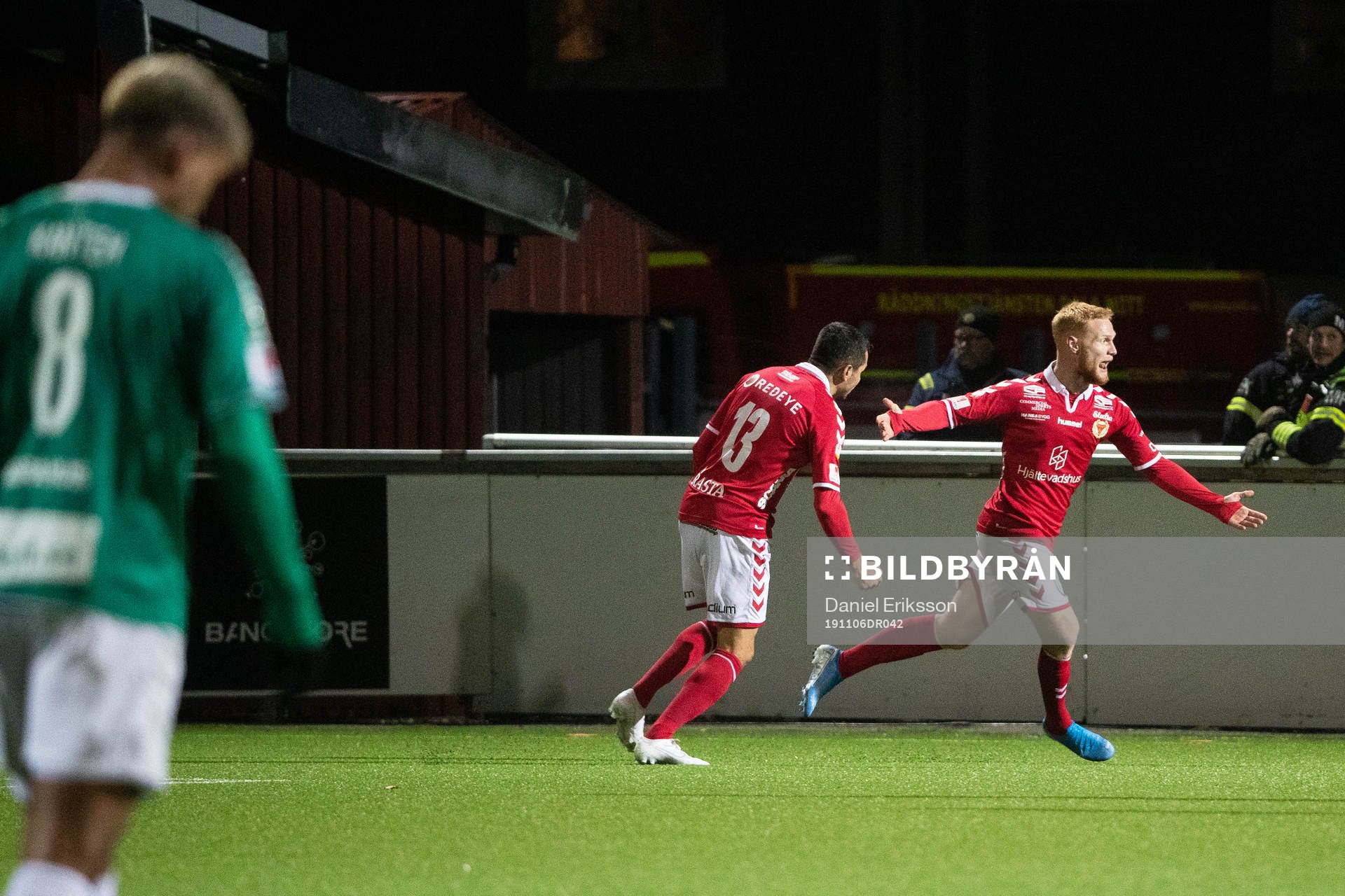 Kalmars Geir Andre Herrem och Emin Nouri jublar