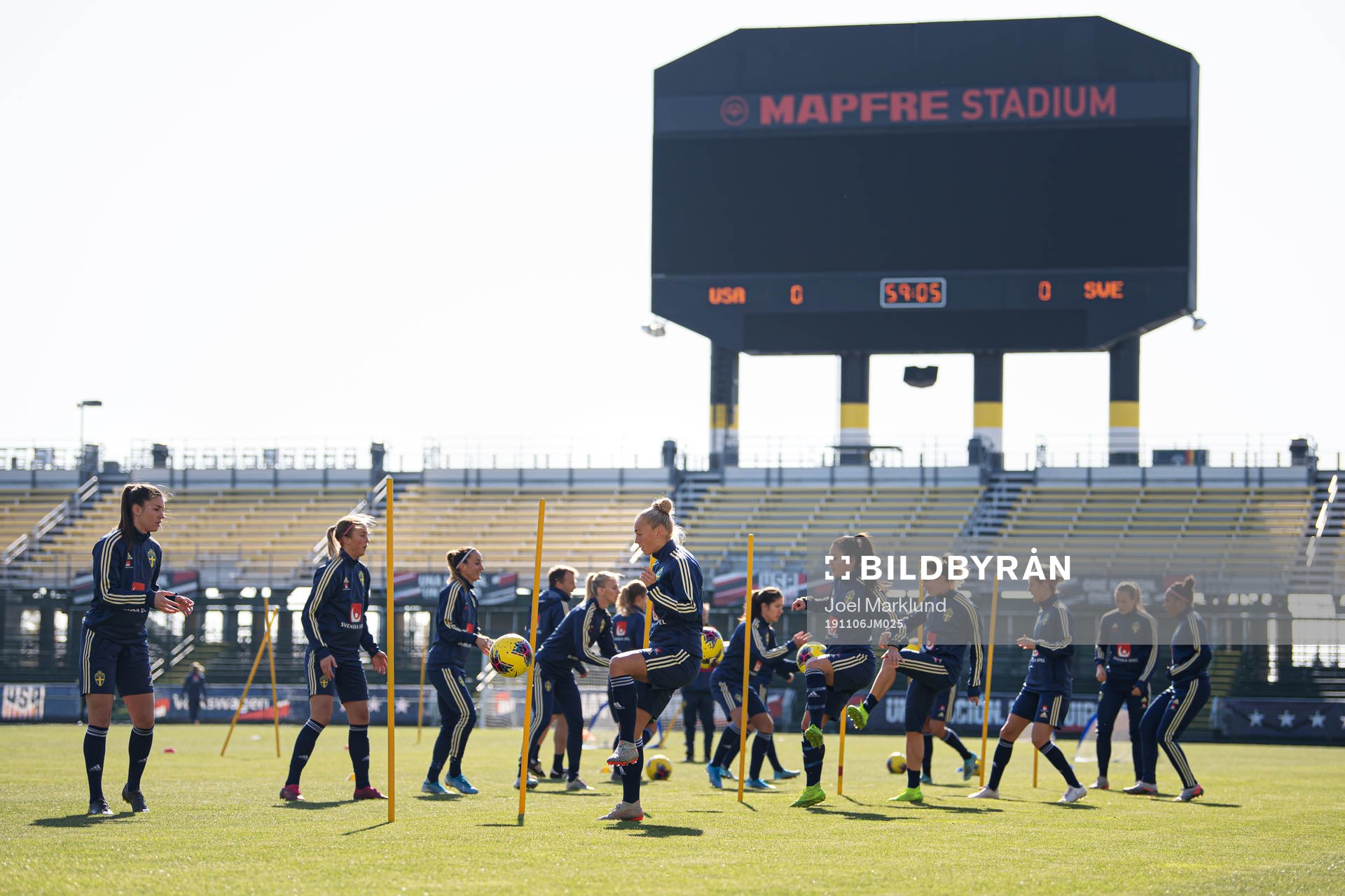 Players of the Swedish women’s national football team at