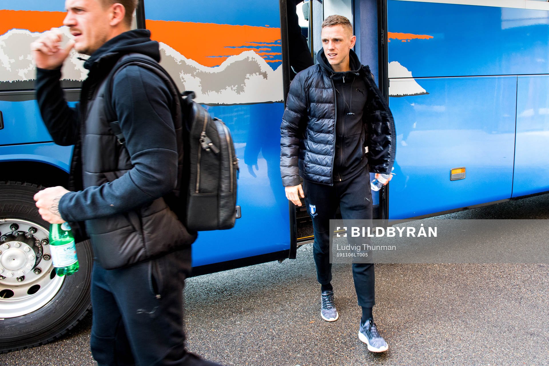 Sören Rieks of Malmö FF arrives at their hotel