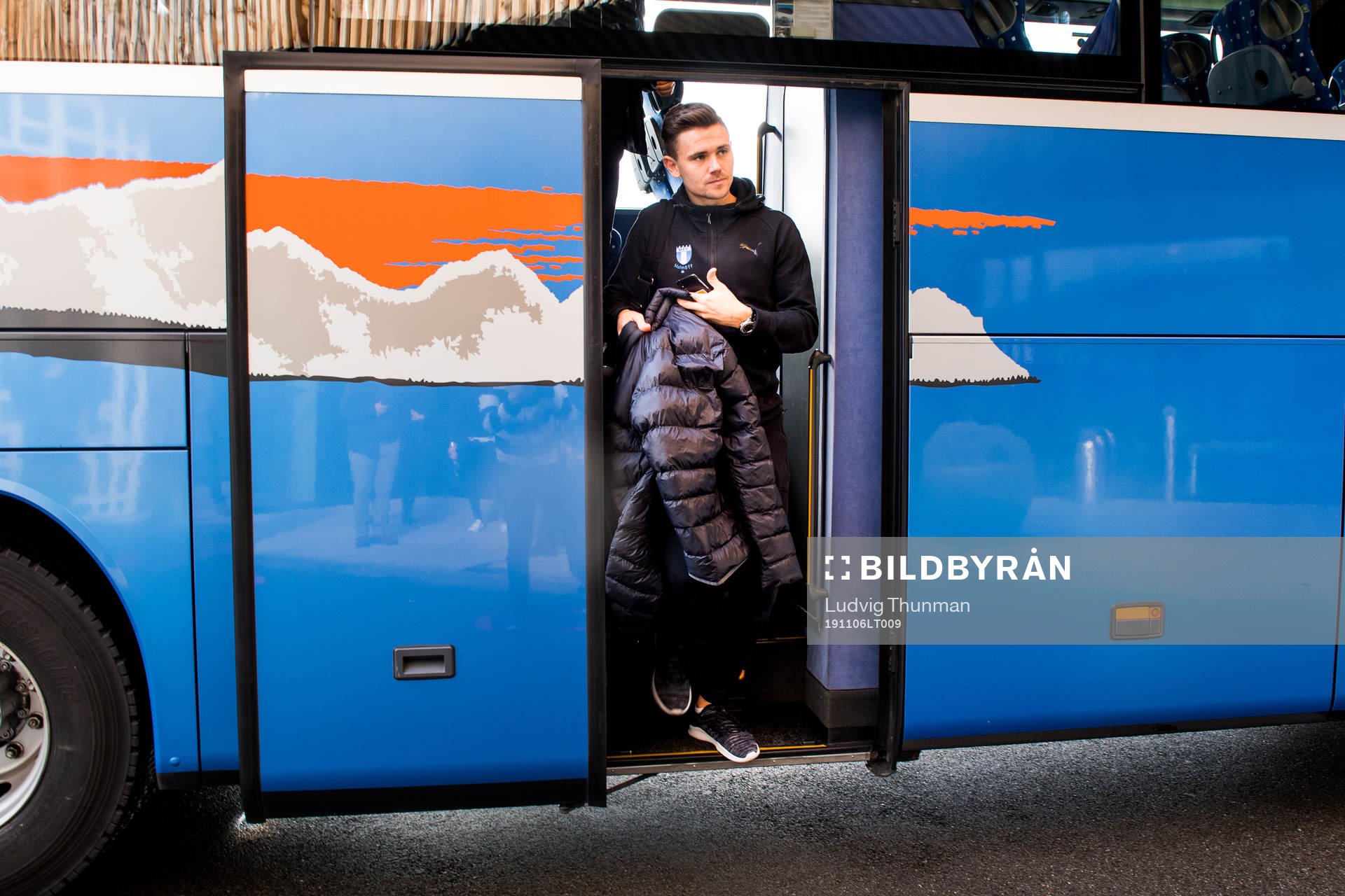 Marcus Antonsson of Malmö FF arrives at their hotel