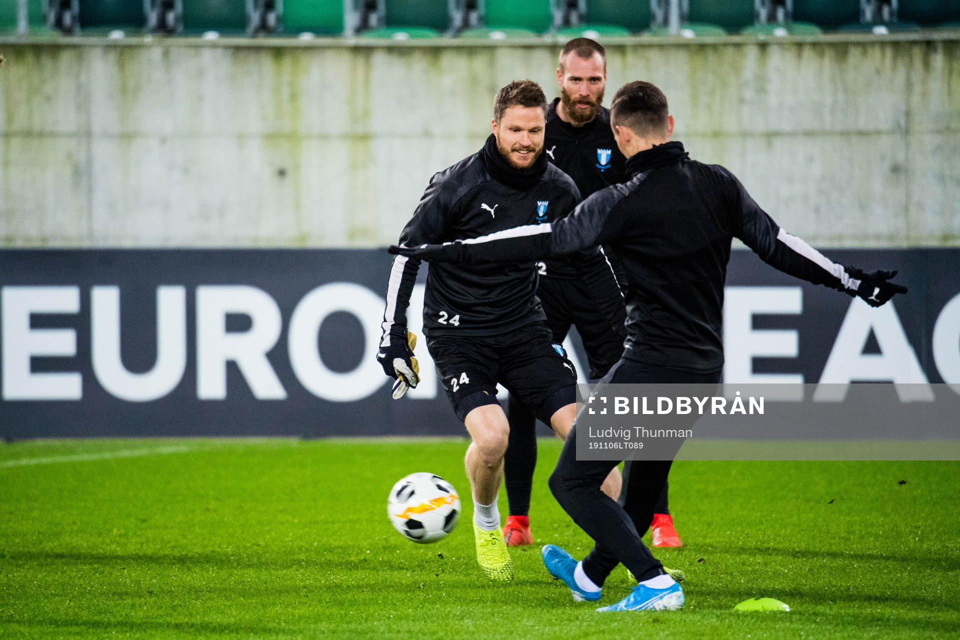 Lasse Nielsen and Jo Inge Berget of Malmö FF