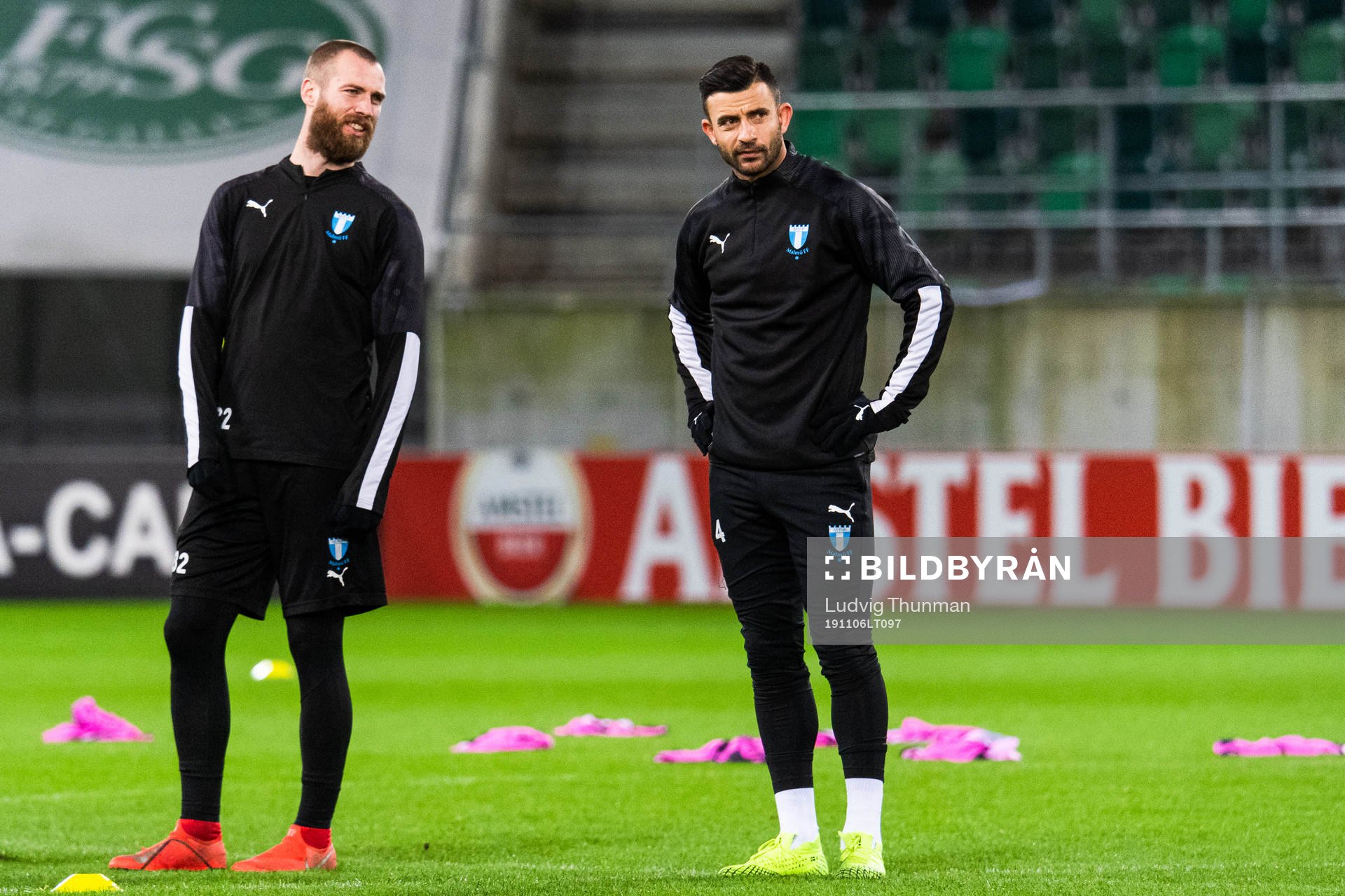 Jo Inge Berget and Behrang Safari of Malmö FF