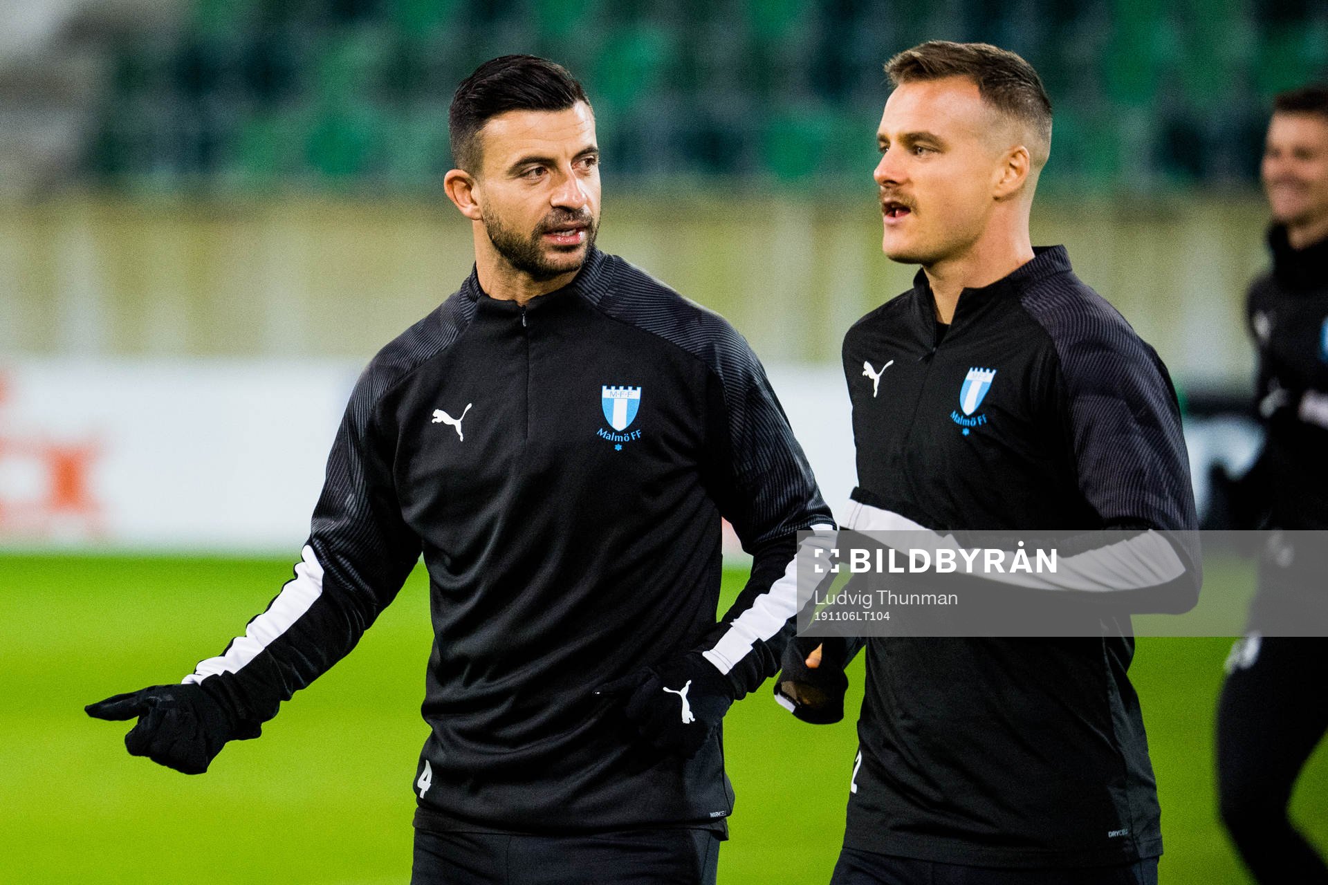 Behrang Safari and Eric Larsson of Malmö FF