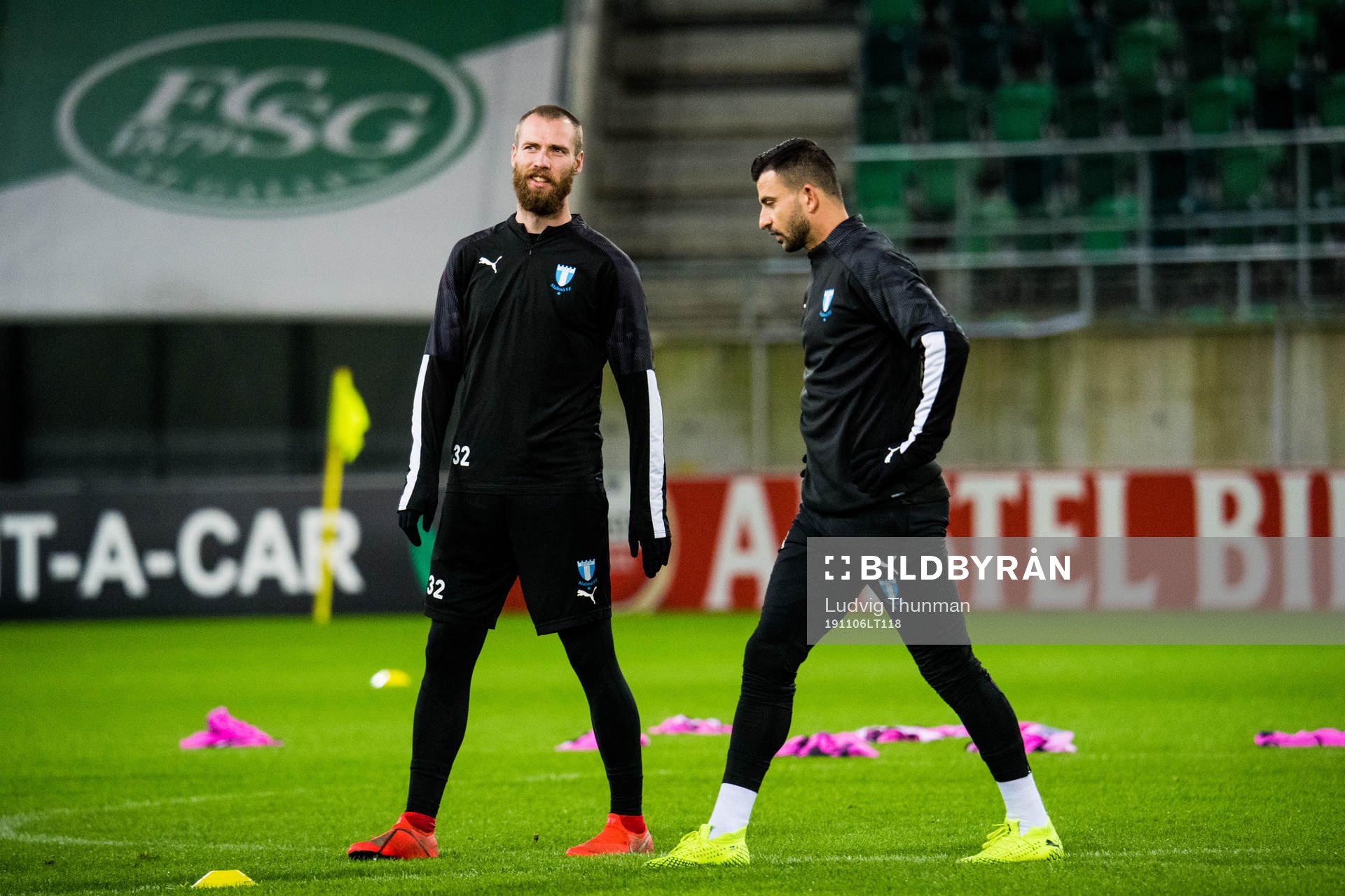 Jo Inge Berget and Behrang Safari of Malmö FF