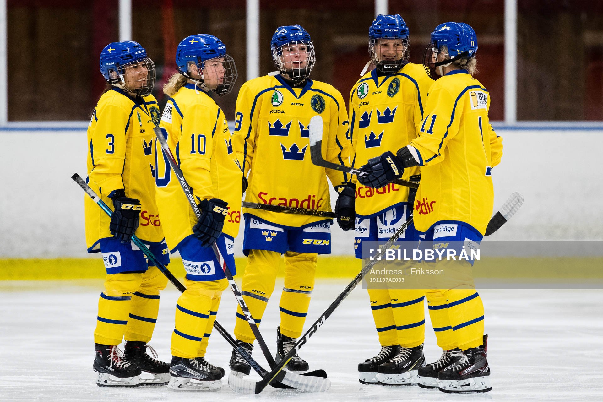Sveriges Annelie Zander, Nicole Hall, Thea Johansson, Ida