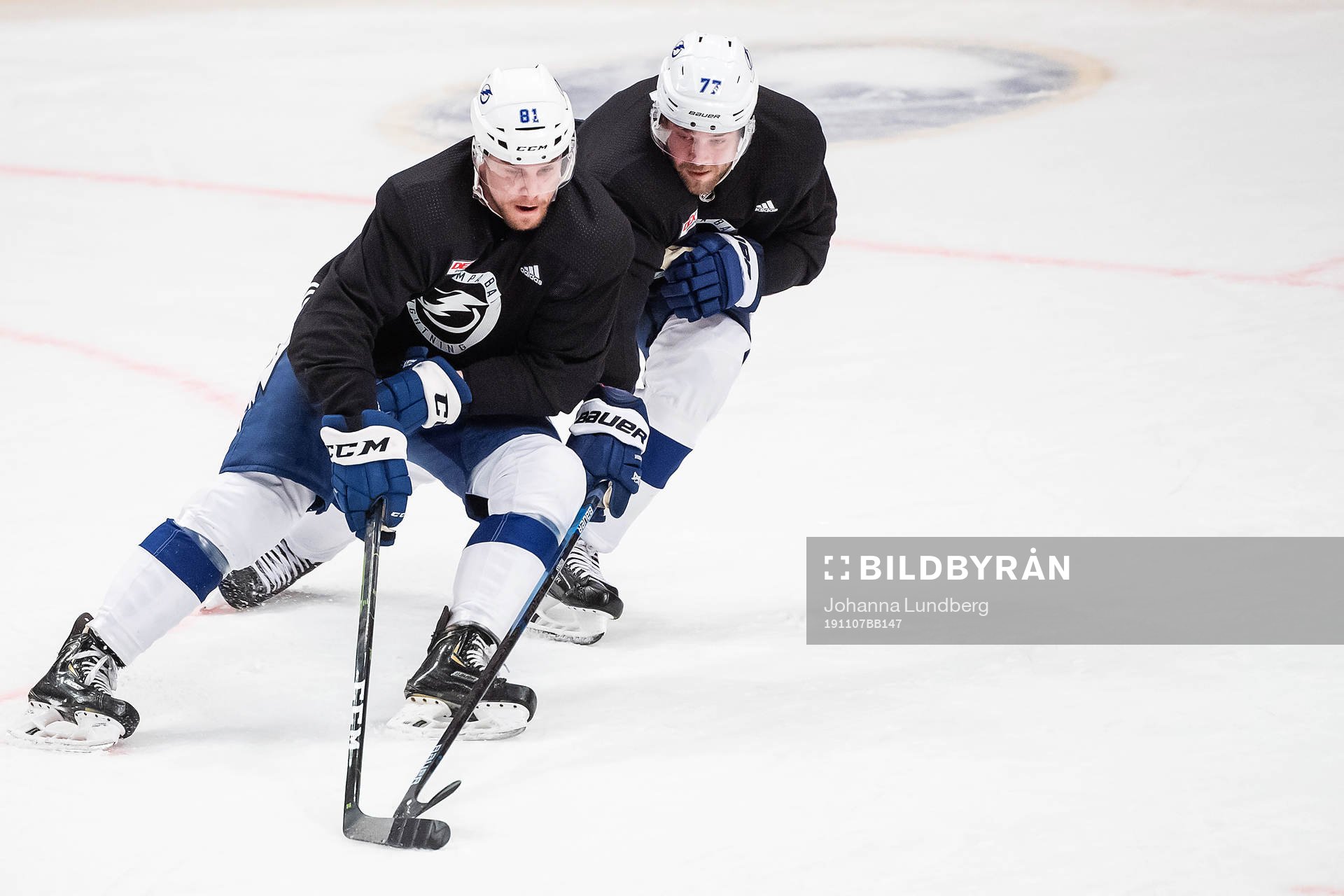 Erik Cernak and Victor Hedman of Tampa Bay Lightning