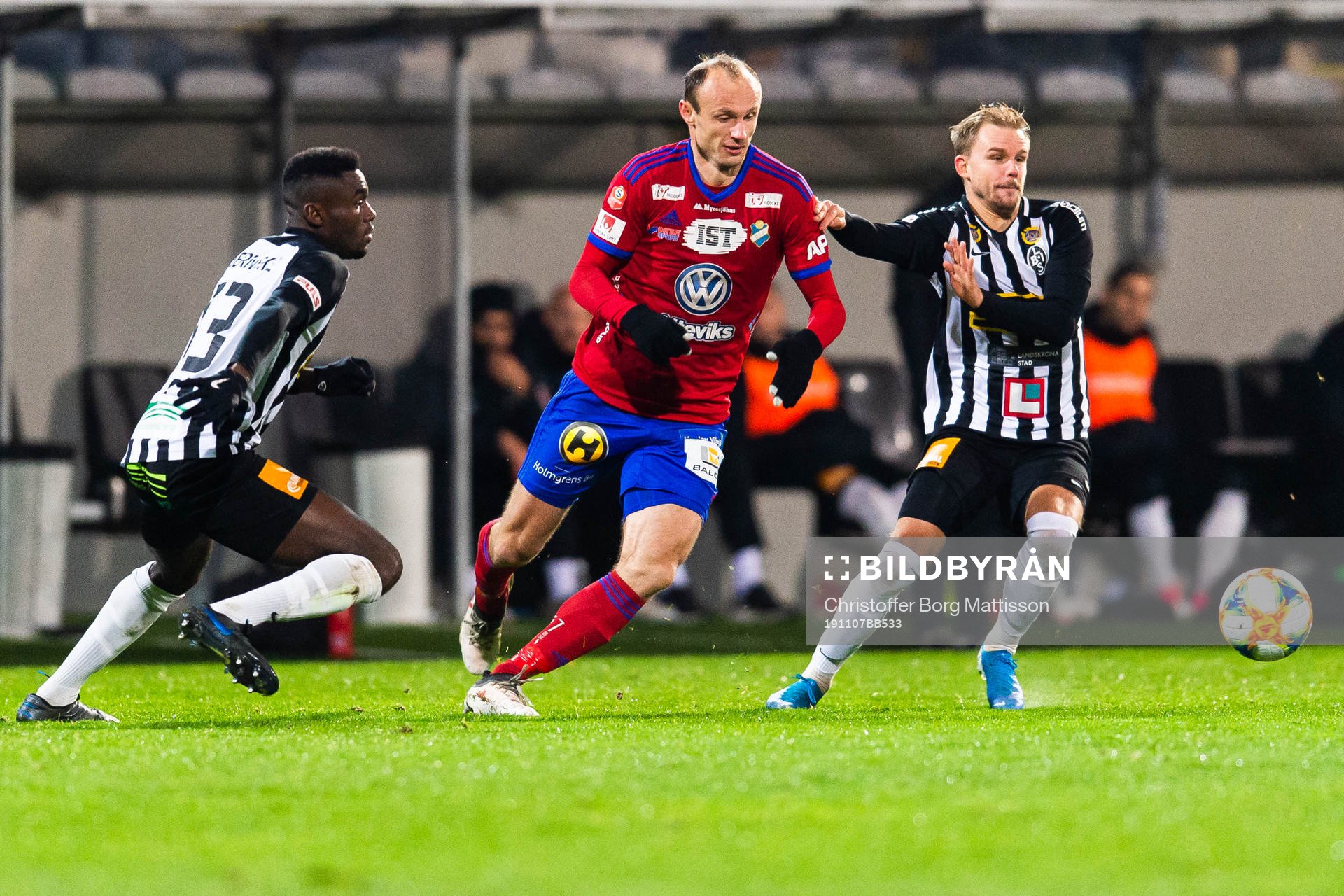 Landskronas Patrick Nwadike och Jonathan Asp