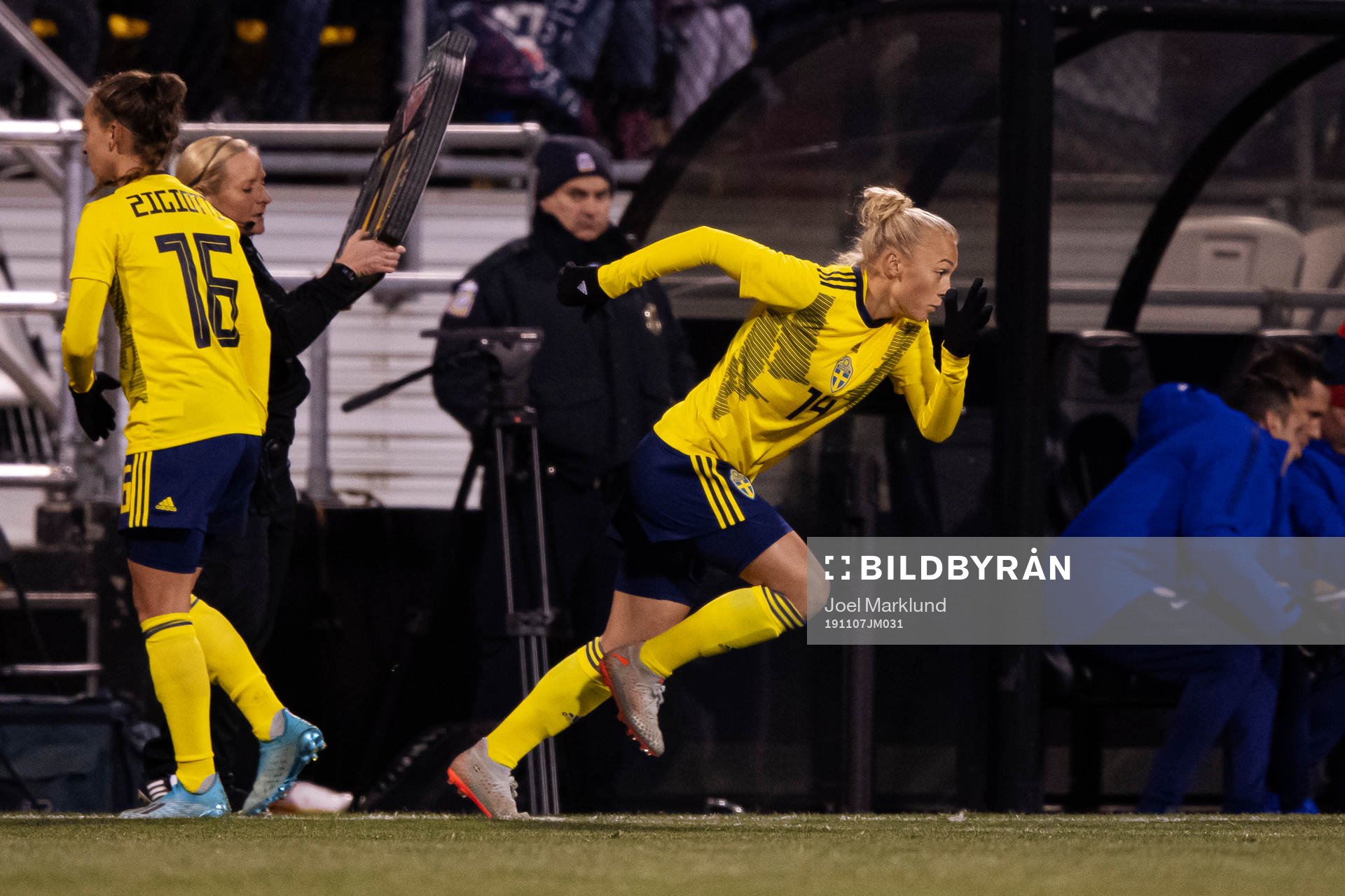 Julia Zigiotti Olme of Sweden gets substituted for Hanna