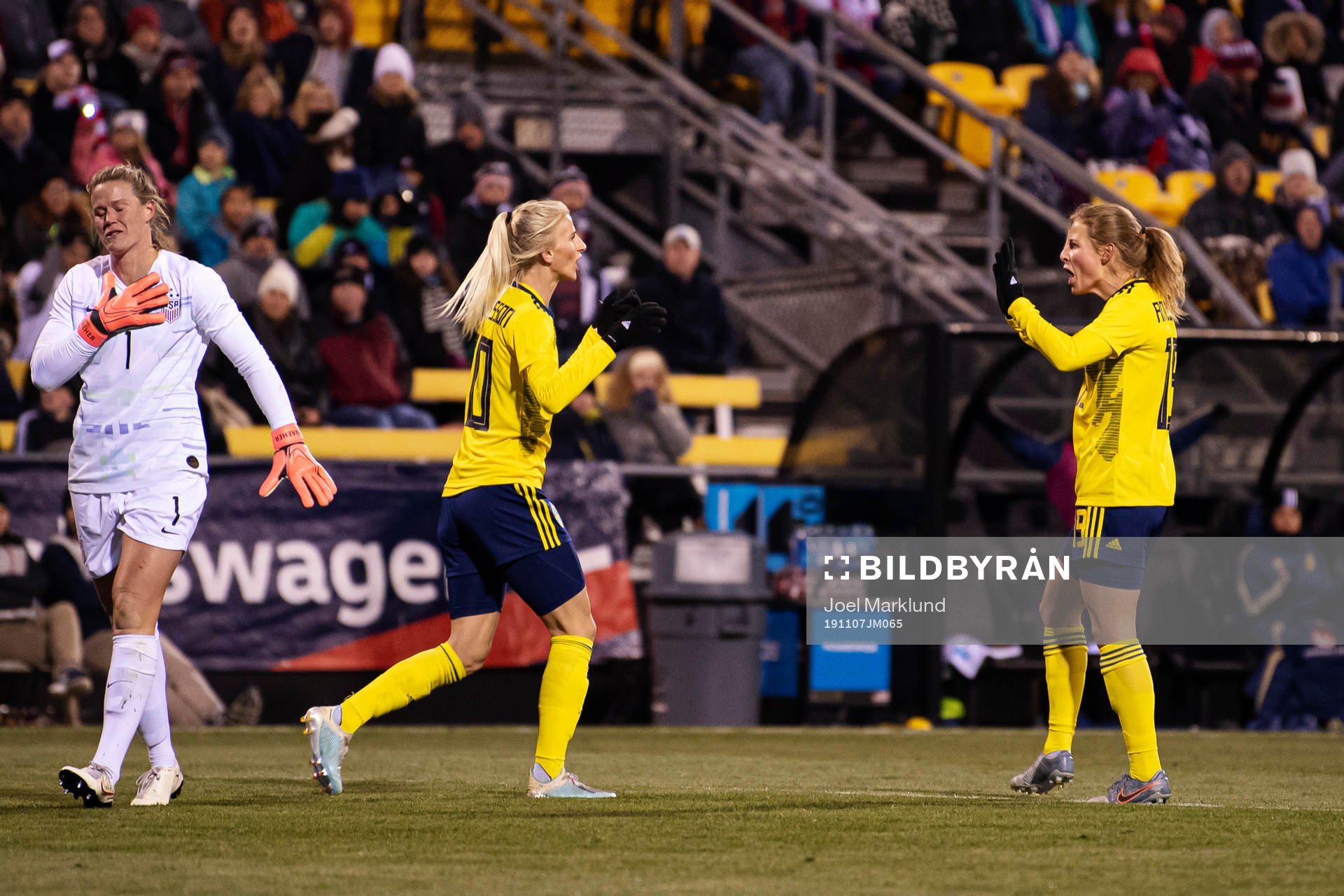 goalkeeper Alyssa Naeher of USA looks dejected while Sofia
