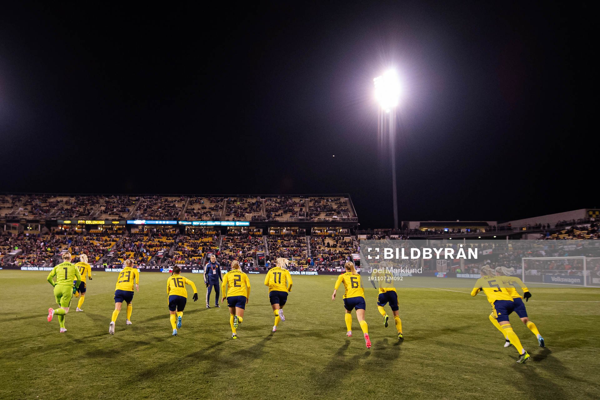Players of Sweden warm up prior to the international