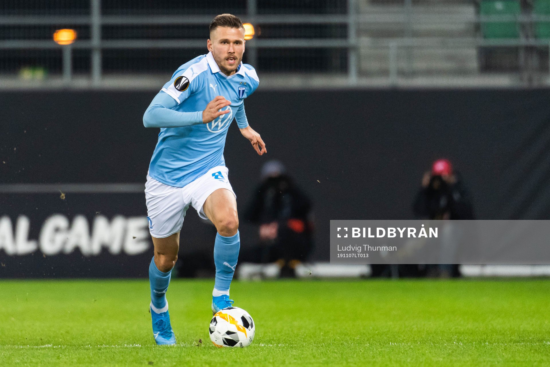Arnor Traustason of Malmö FF in acrion