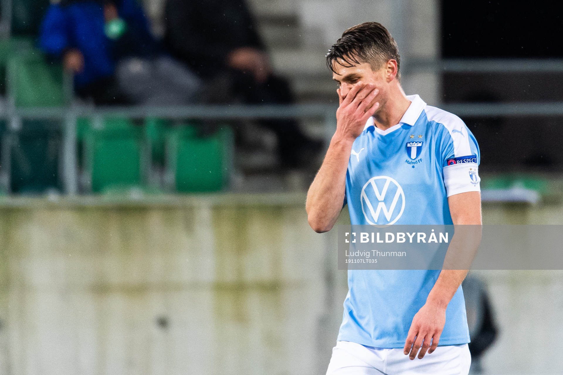 Markus Rosenberg of Malmö FF looks dejected
