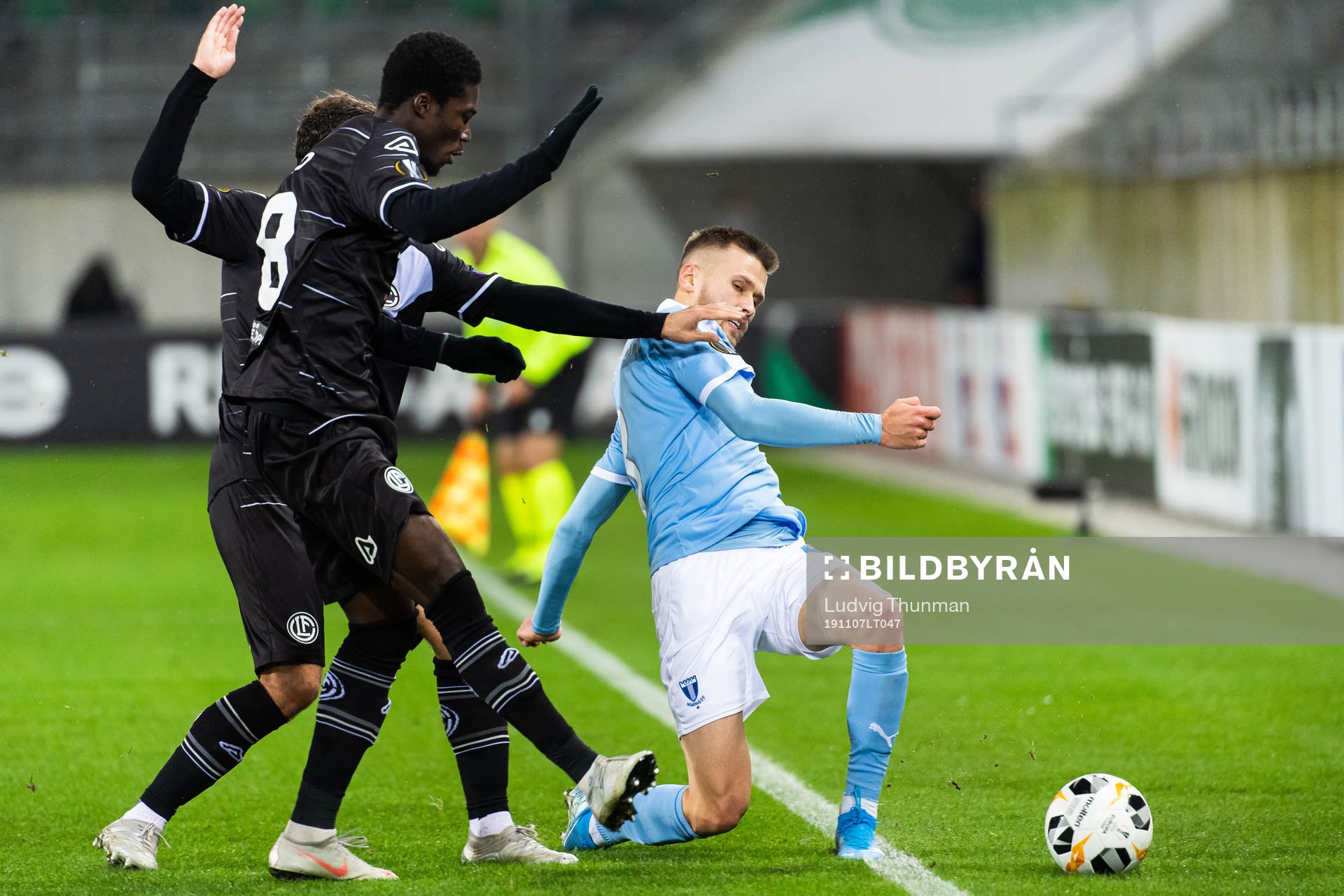 Guy Eloge Koffi Yao of Lugano and Arnor Traustason of