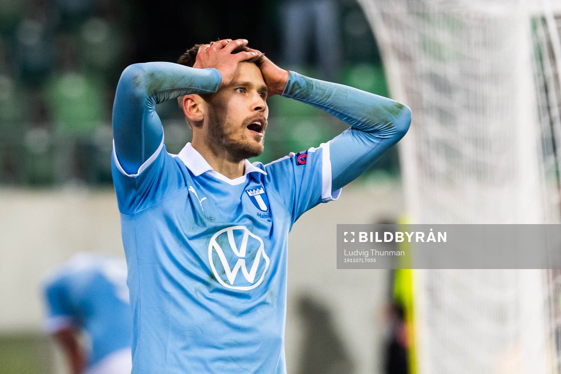 Arnor Traustason of Malmö FF looks dejected