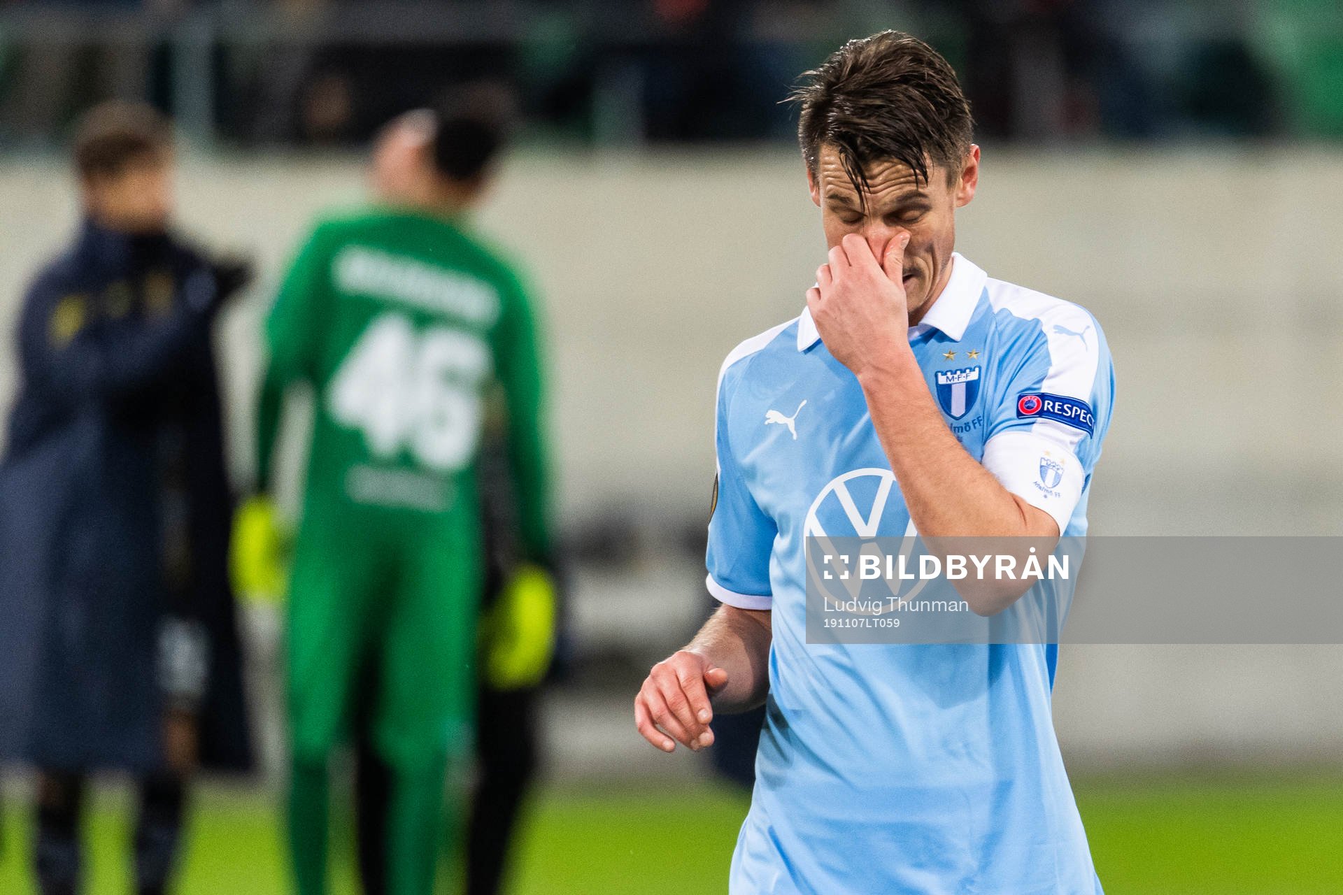 Markus Rosenberg of Malmö FF looks dejected