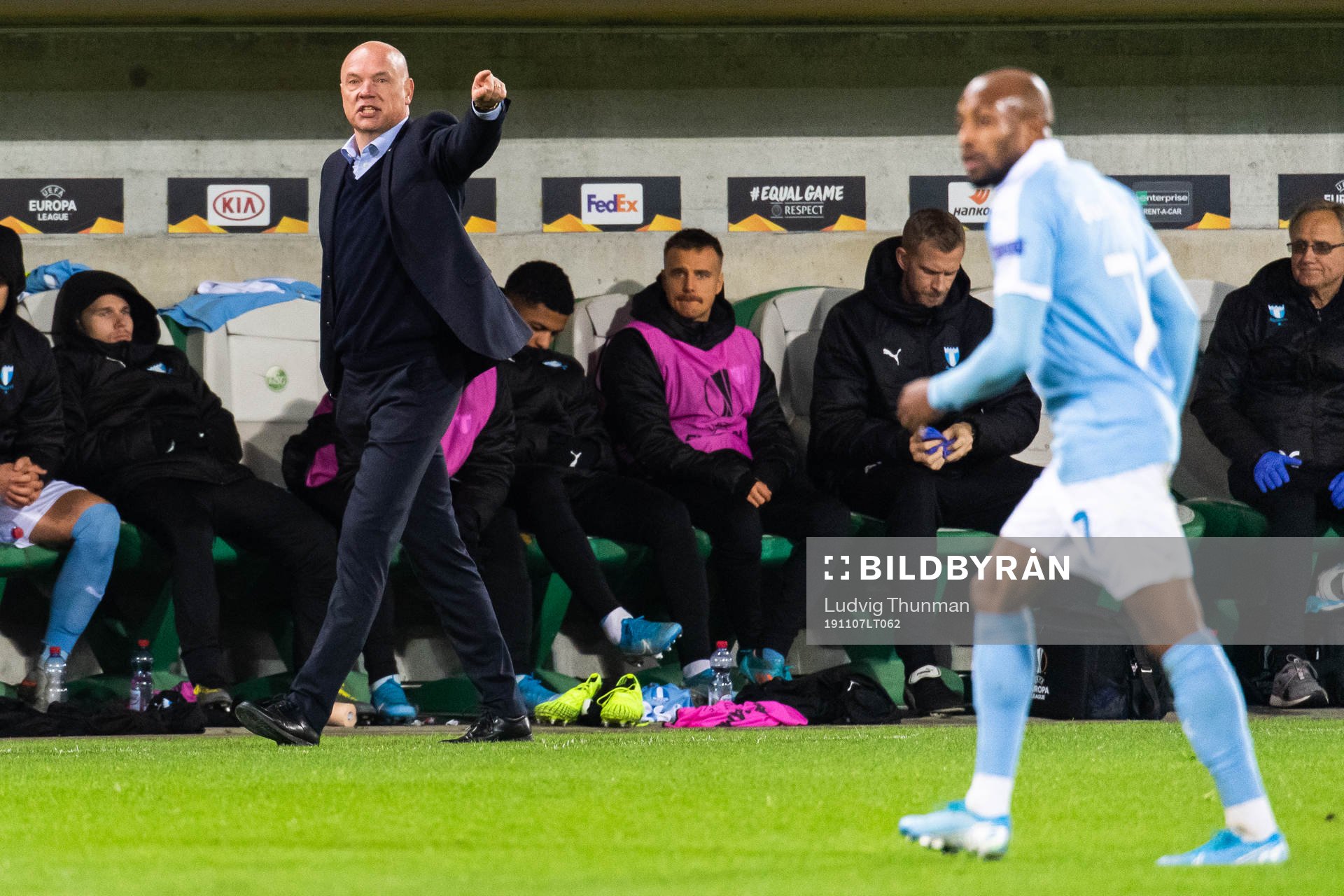 Uwe Rösler, head coach of Malmö FF reacts